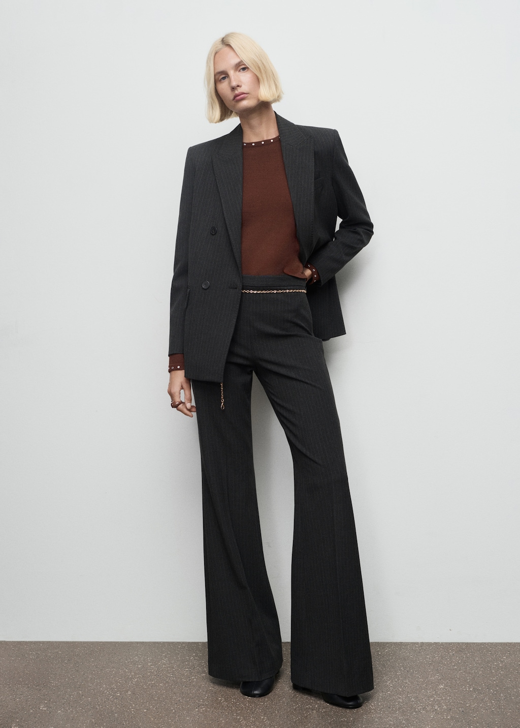 Studded knitted sweater