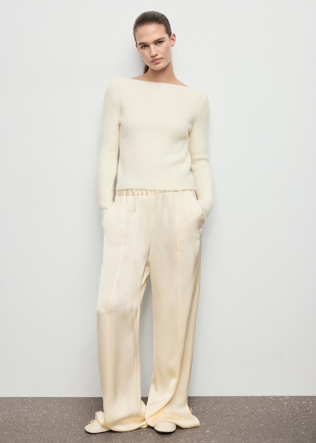 Mango Knitted ribbed sweater