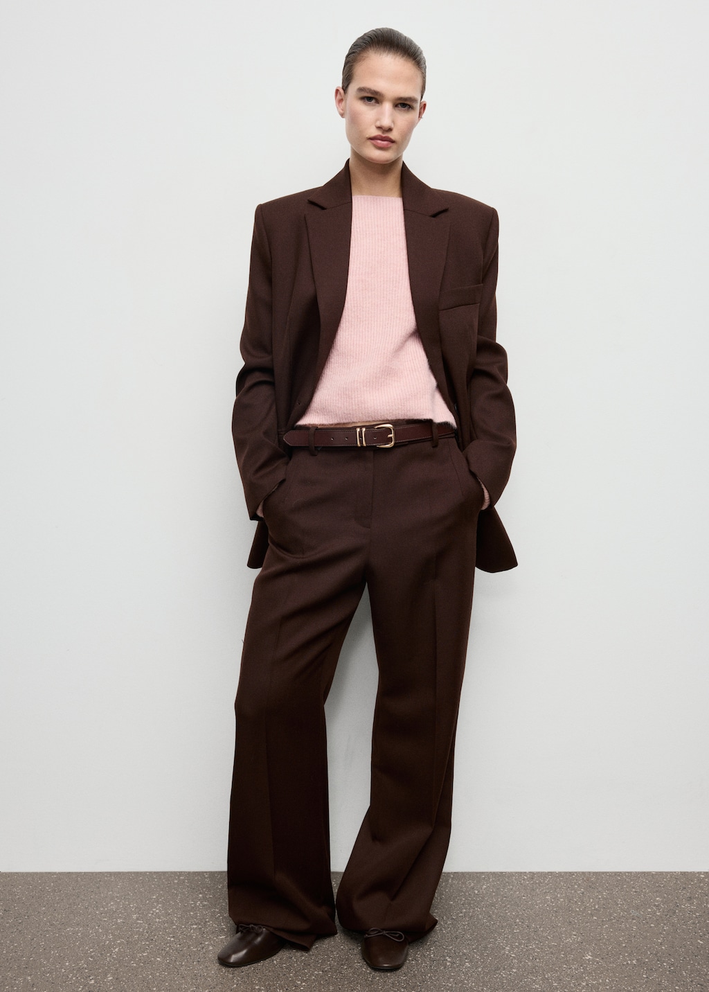 Mango Knitted ribbed sweater