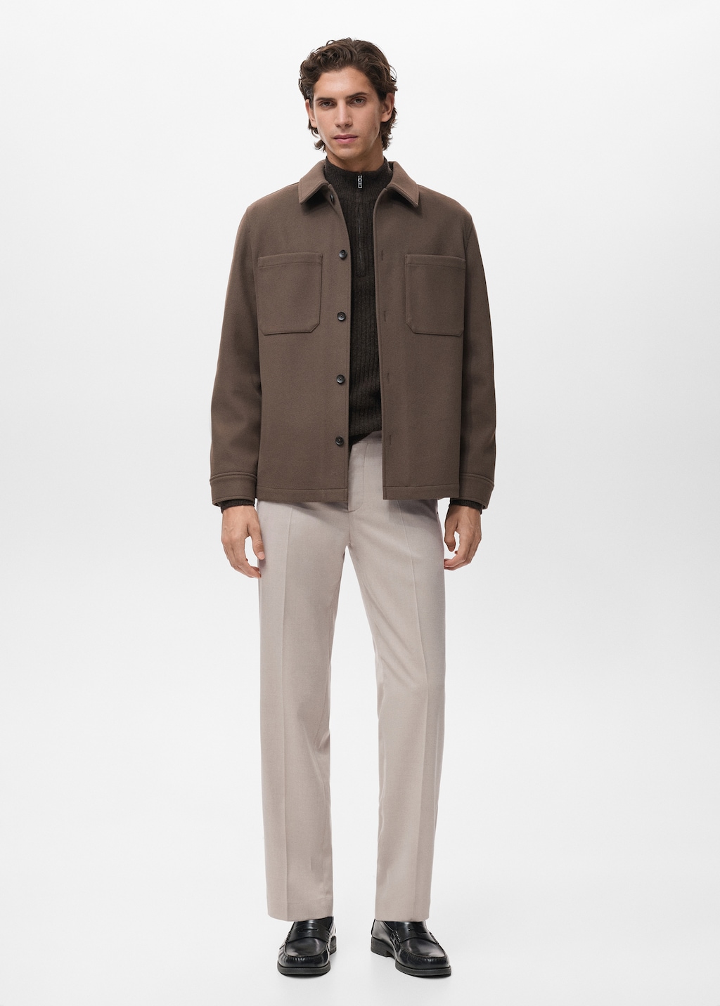 Regular-fit pleated pants