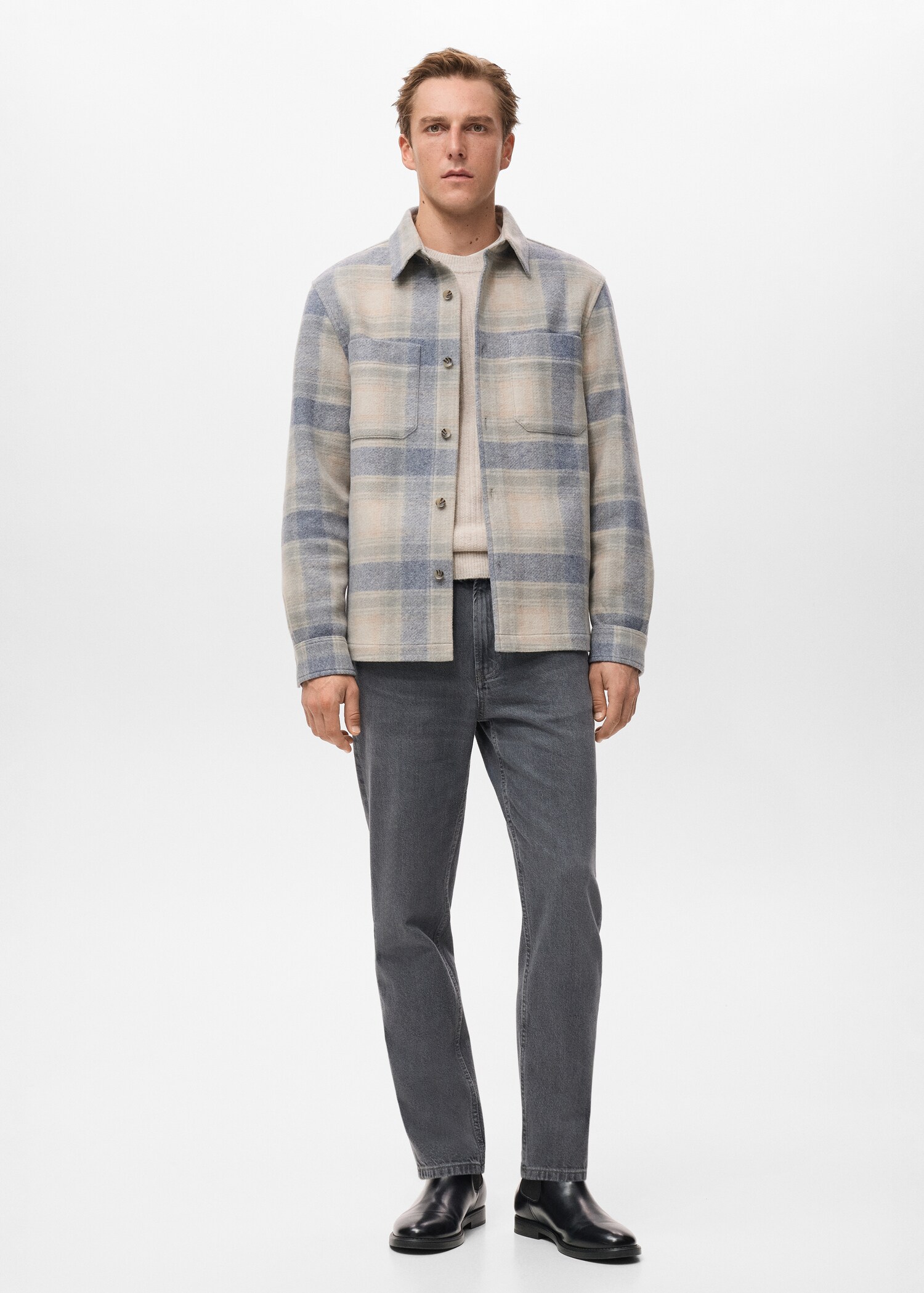 Checked flannel jacket - General plane