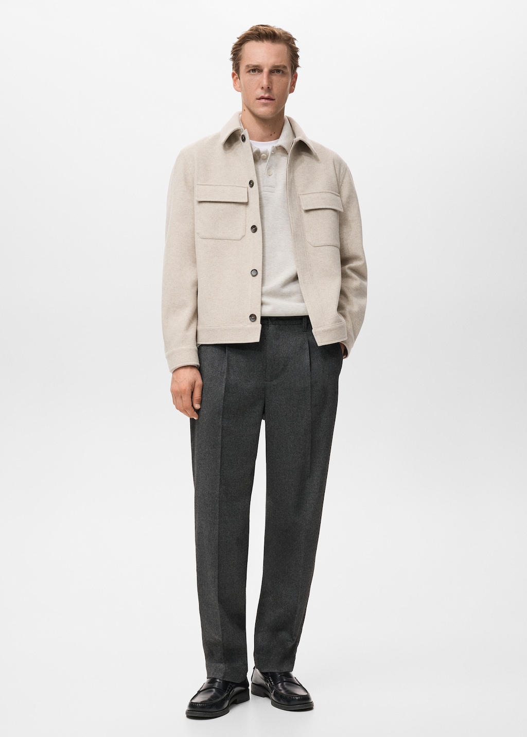 Flannel overshirt with pockets