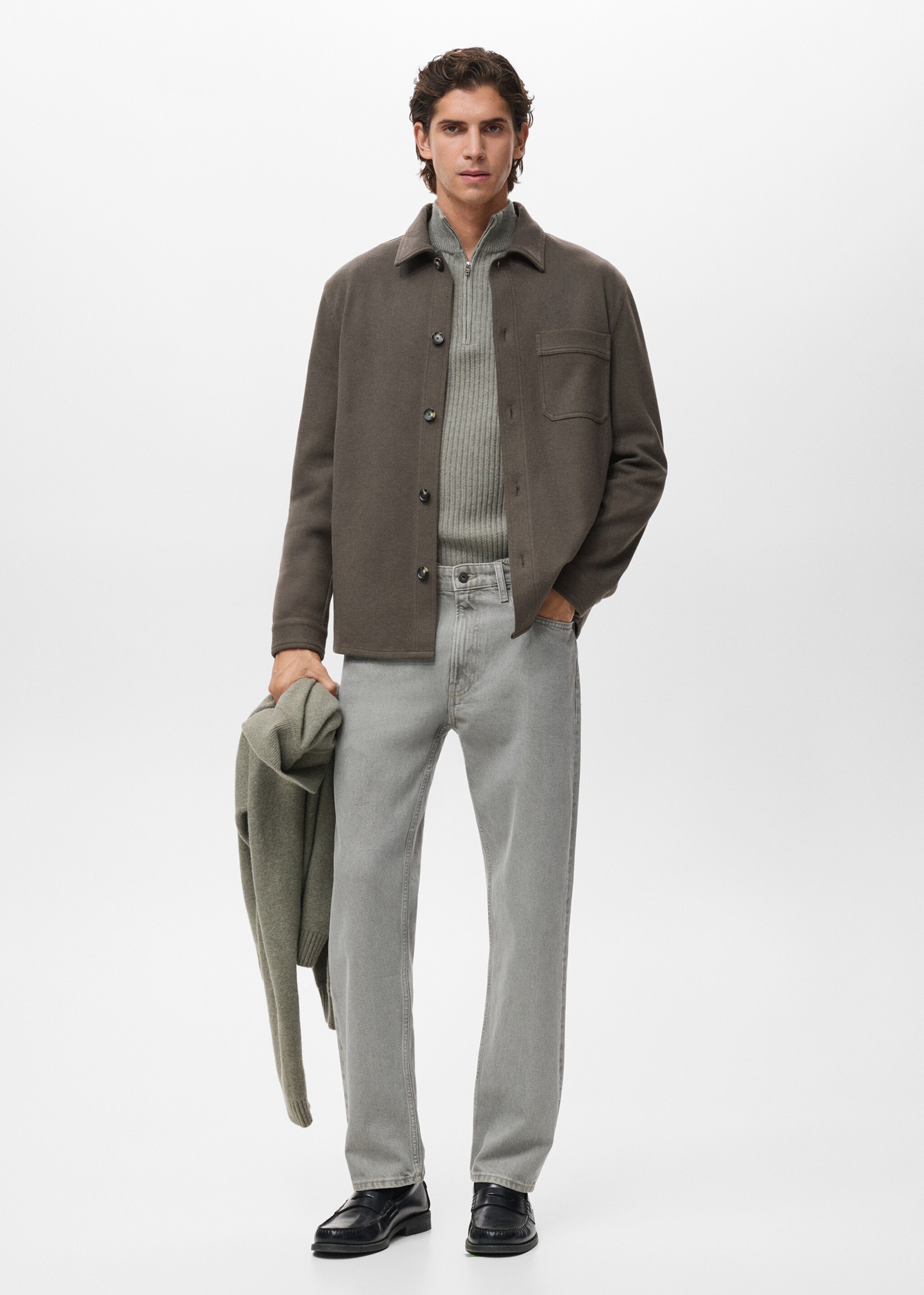 Regular fit flannel overshirt - General plane, Dark Green. Ref: 17007906-00.