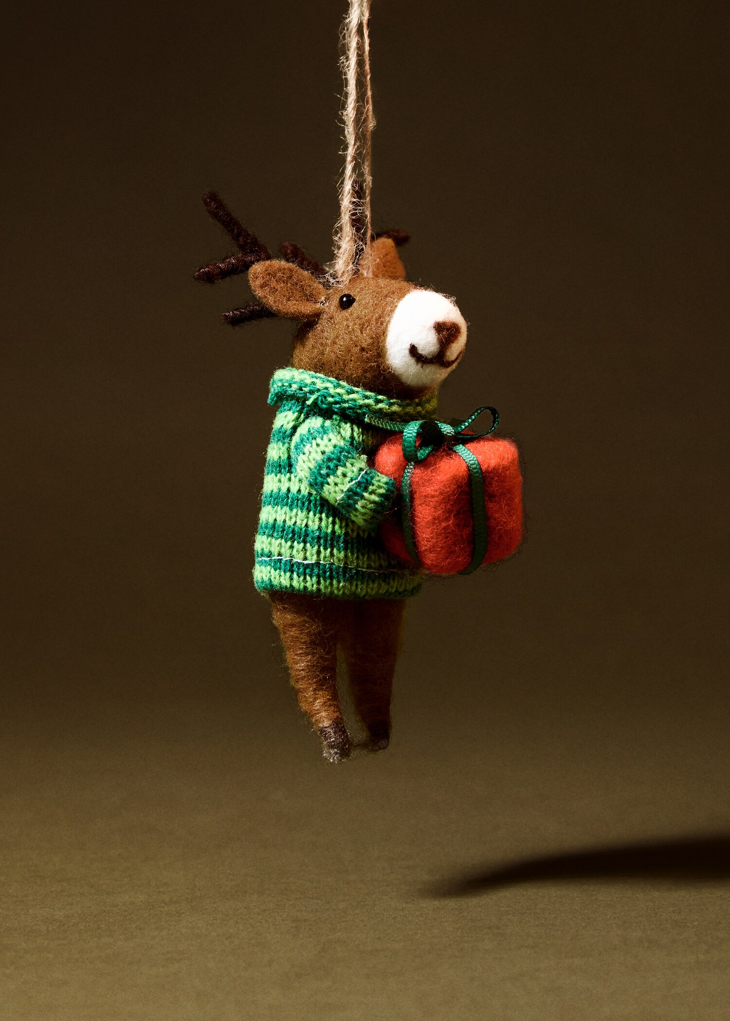 Felt reindeer decoration - General plane