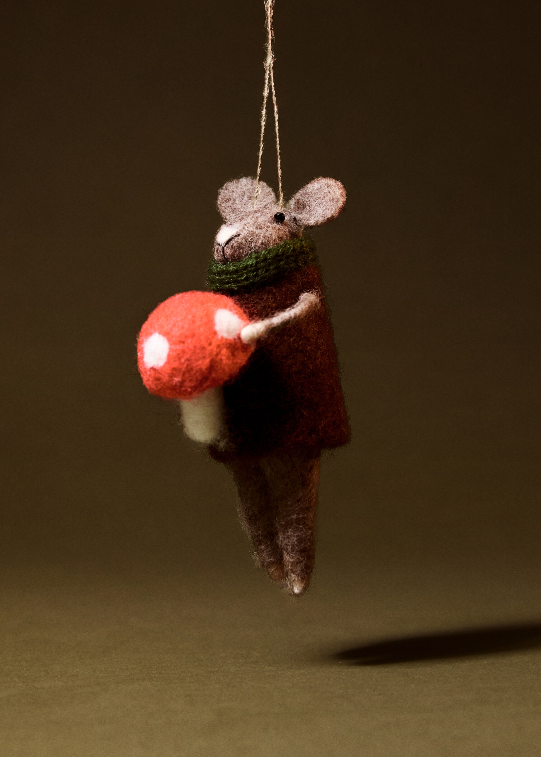 Felt mouse decoration - General plane, Grey. Ref: 17008324-00.