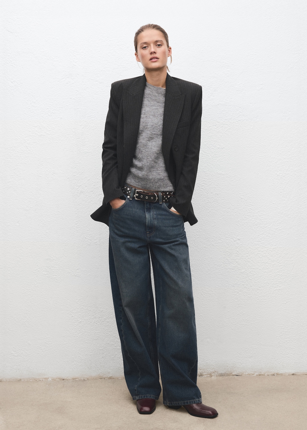 Knitted wool blend sweater