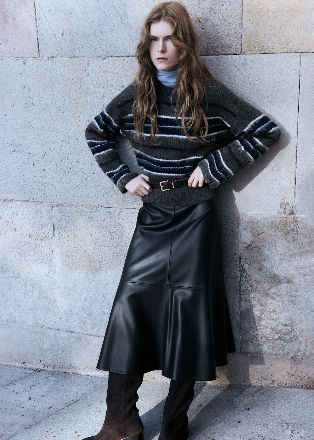 Knit striped sweater