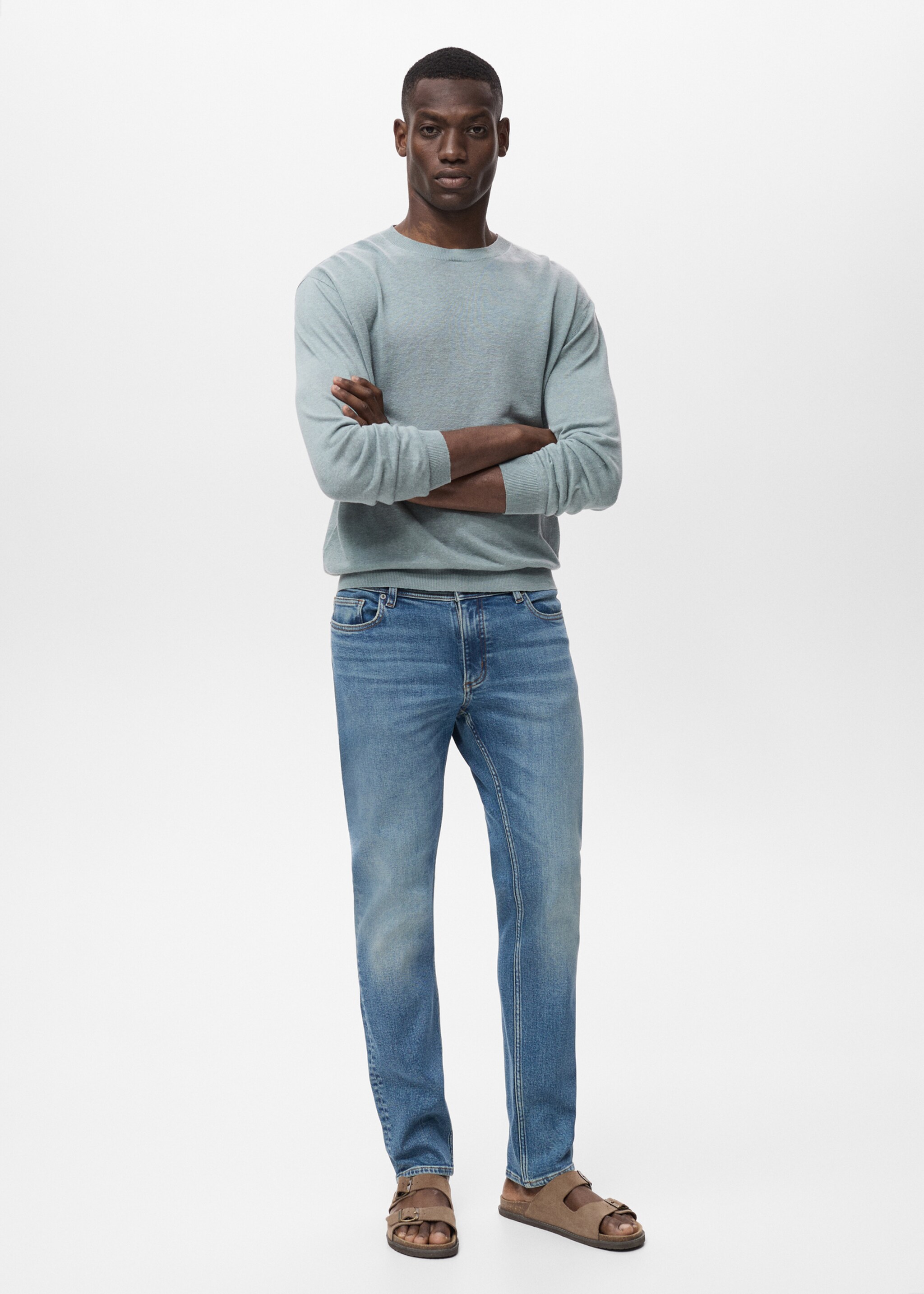 Jan slim-fit faded medium-wash Jeans - General plane