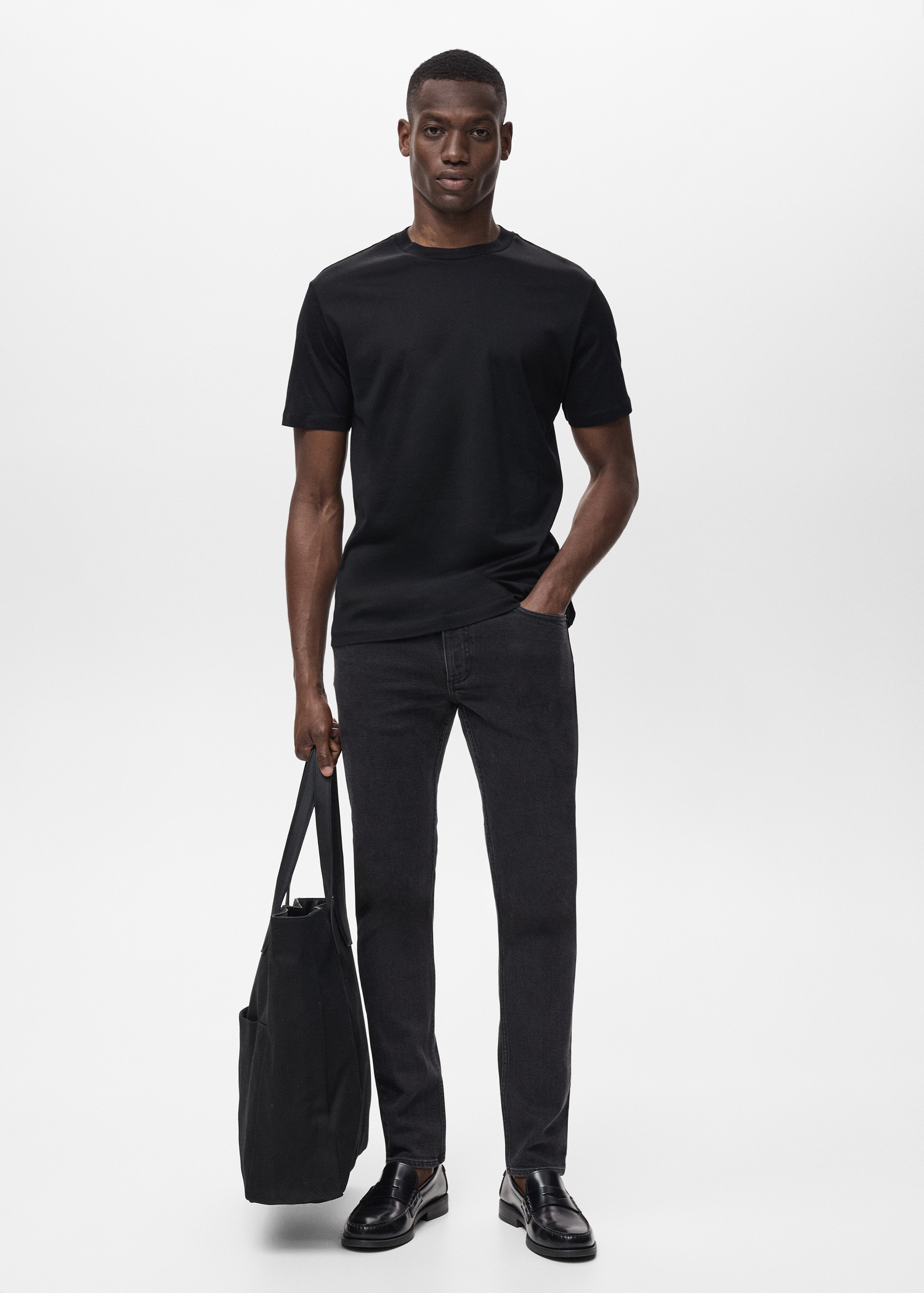 Schwarze Slim Fit Jeans Jan - Allgemeine Ansicht