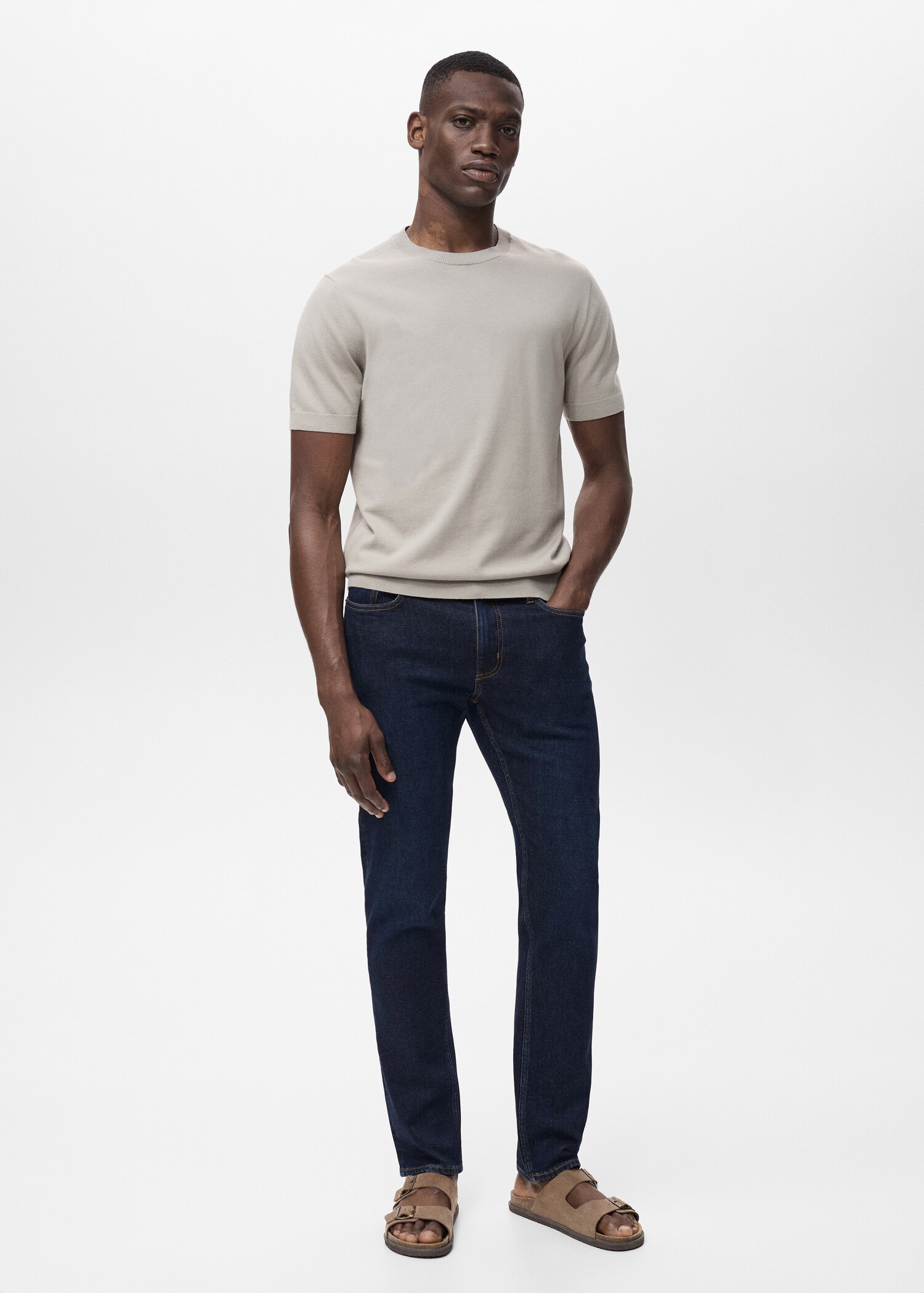 Jan slim-fit dark-wash jeans - General plane