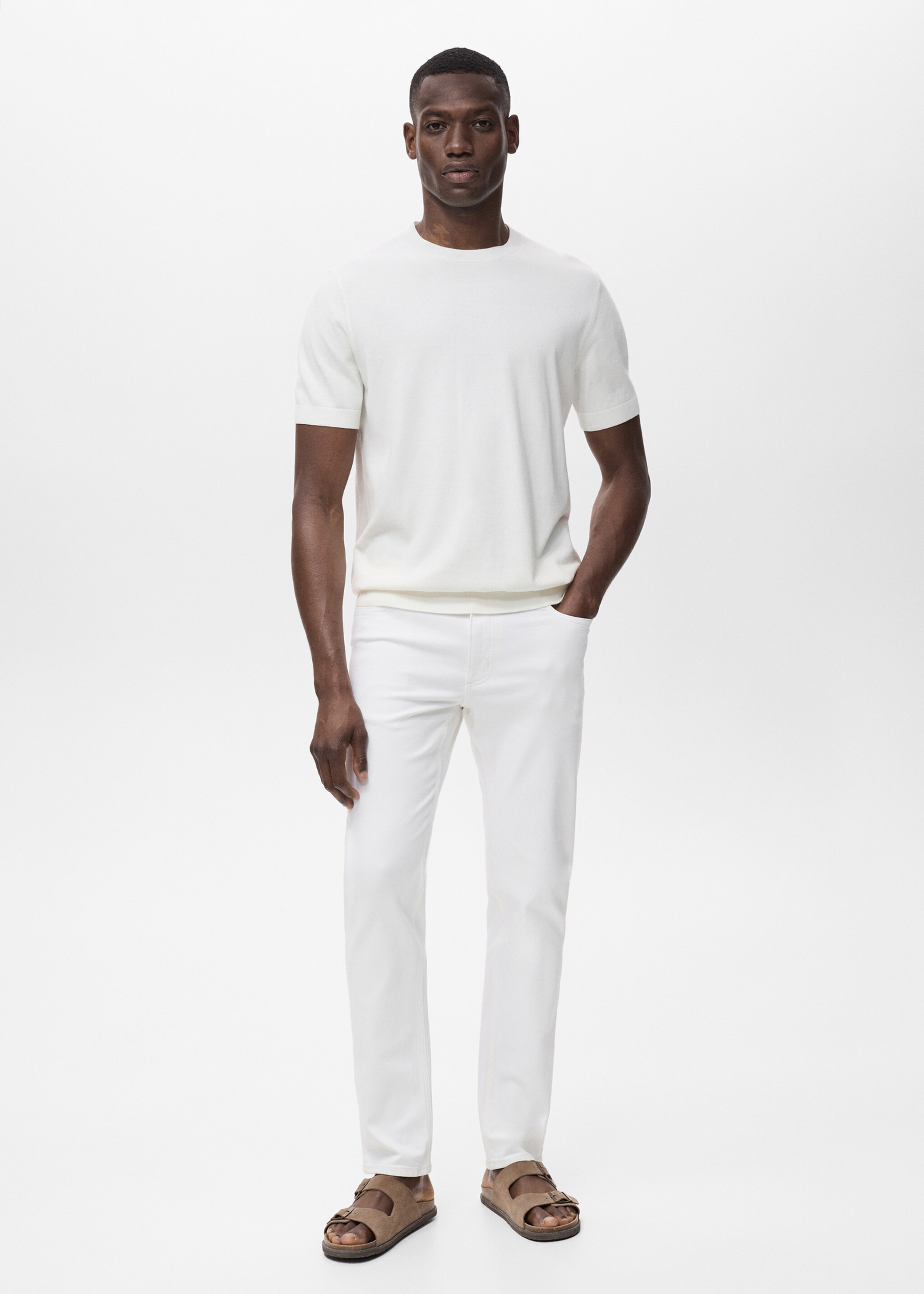 Slim fit white Jan jeans - General plane