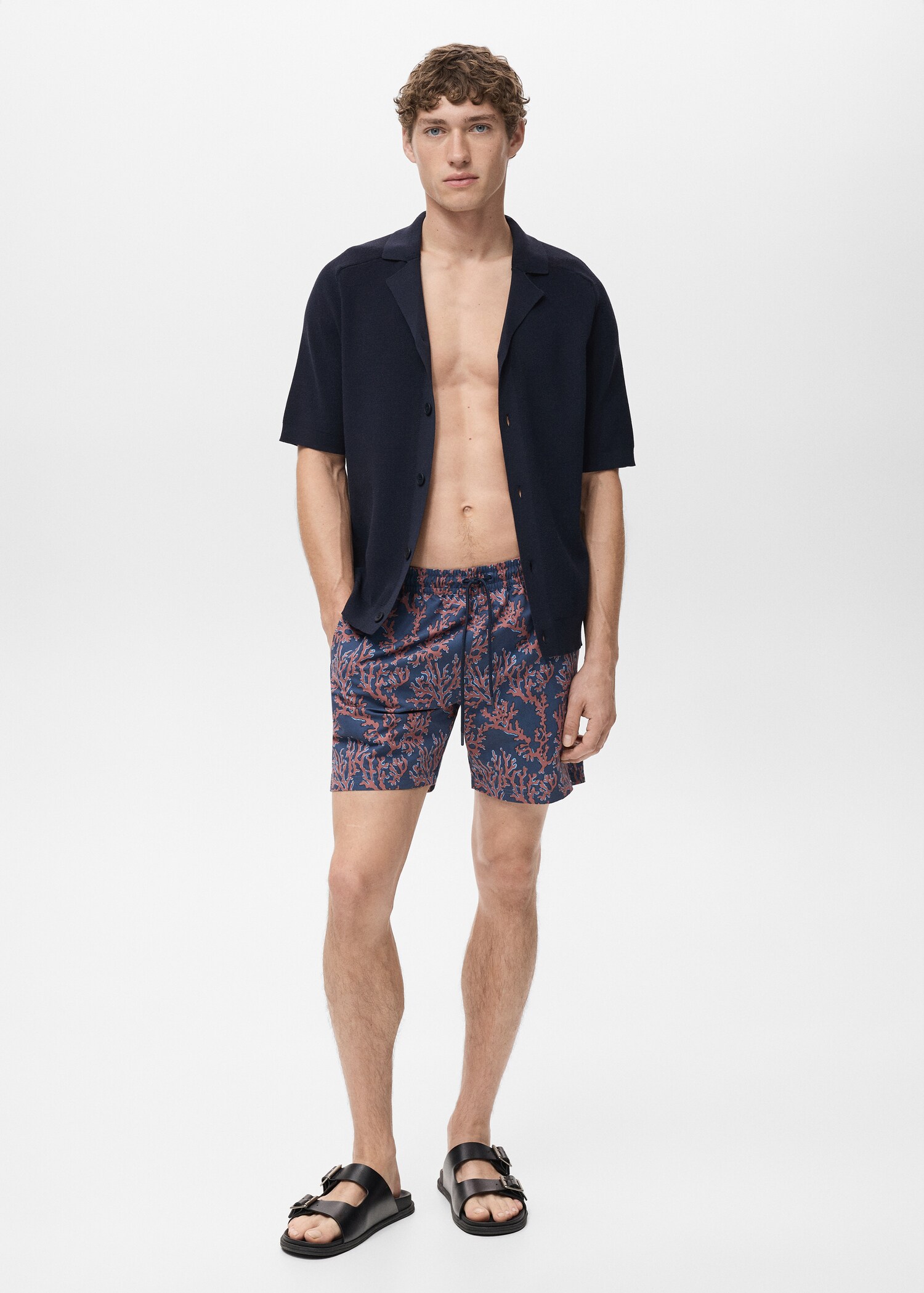Swimsuit with coral print - General plane