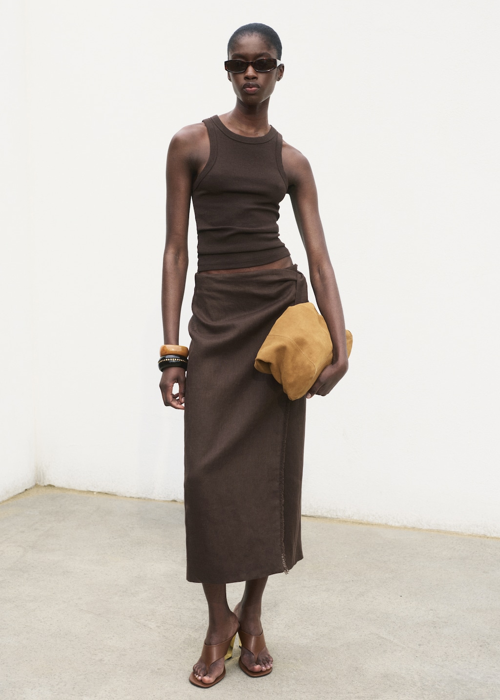 Linen sarong skirt - image 2