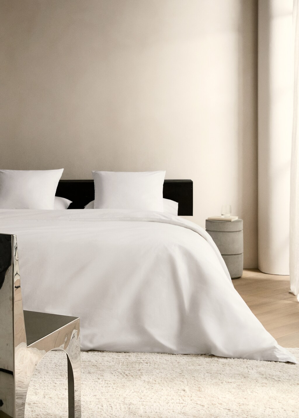 Cotton percale duvet cover for 180/200cm bed