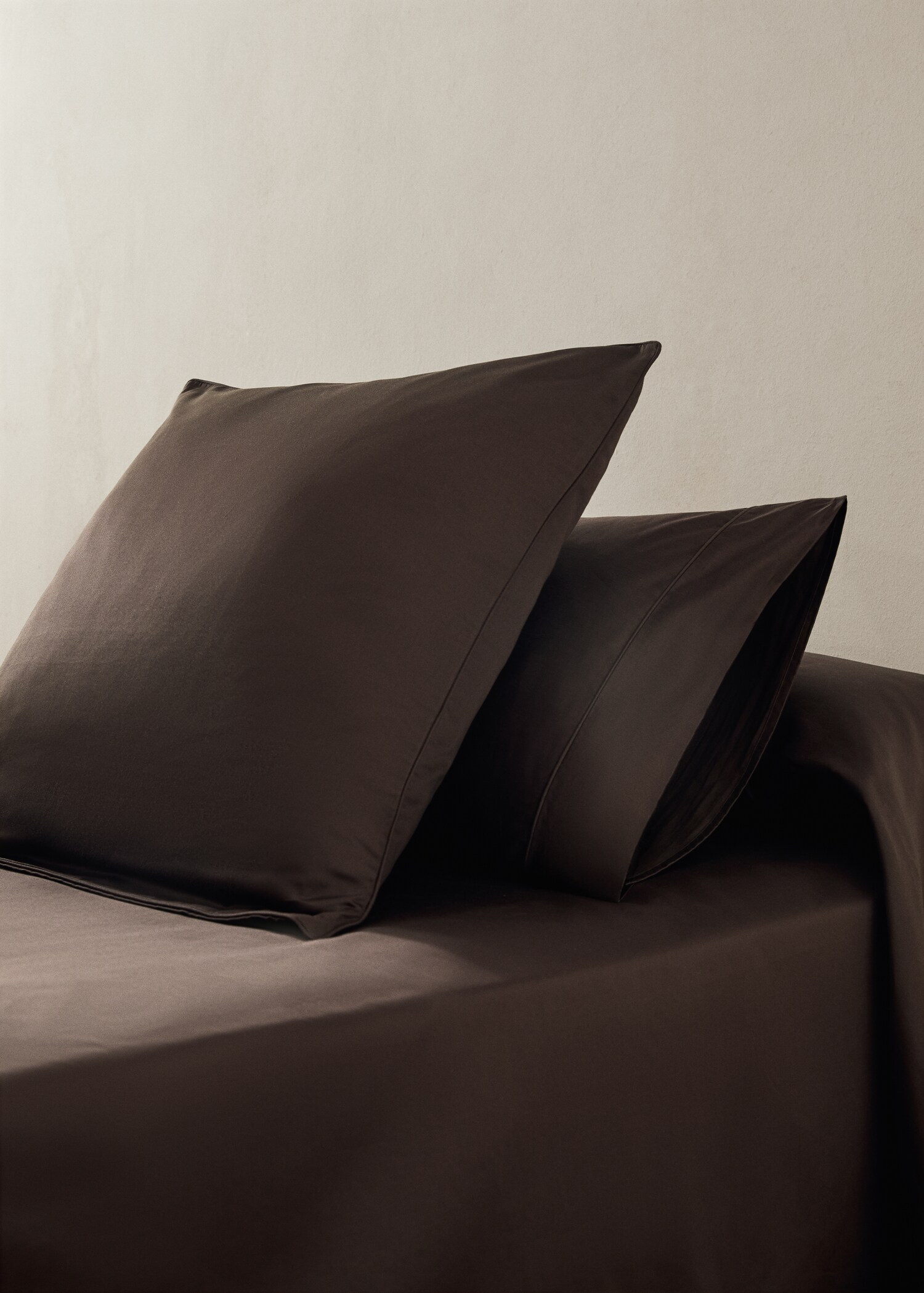 Two 600-thread cotton satin pillowcases 50x75 cm - General plane