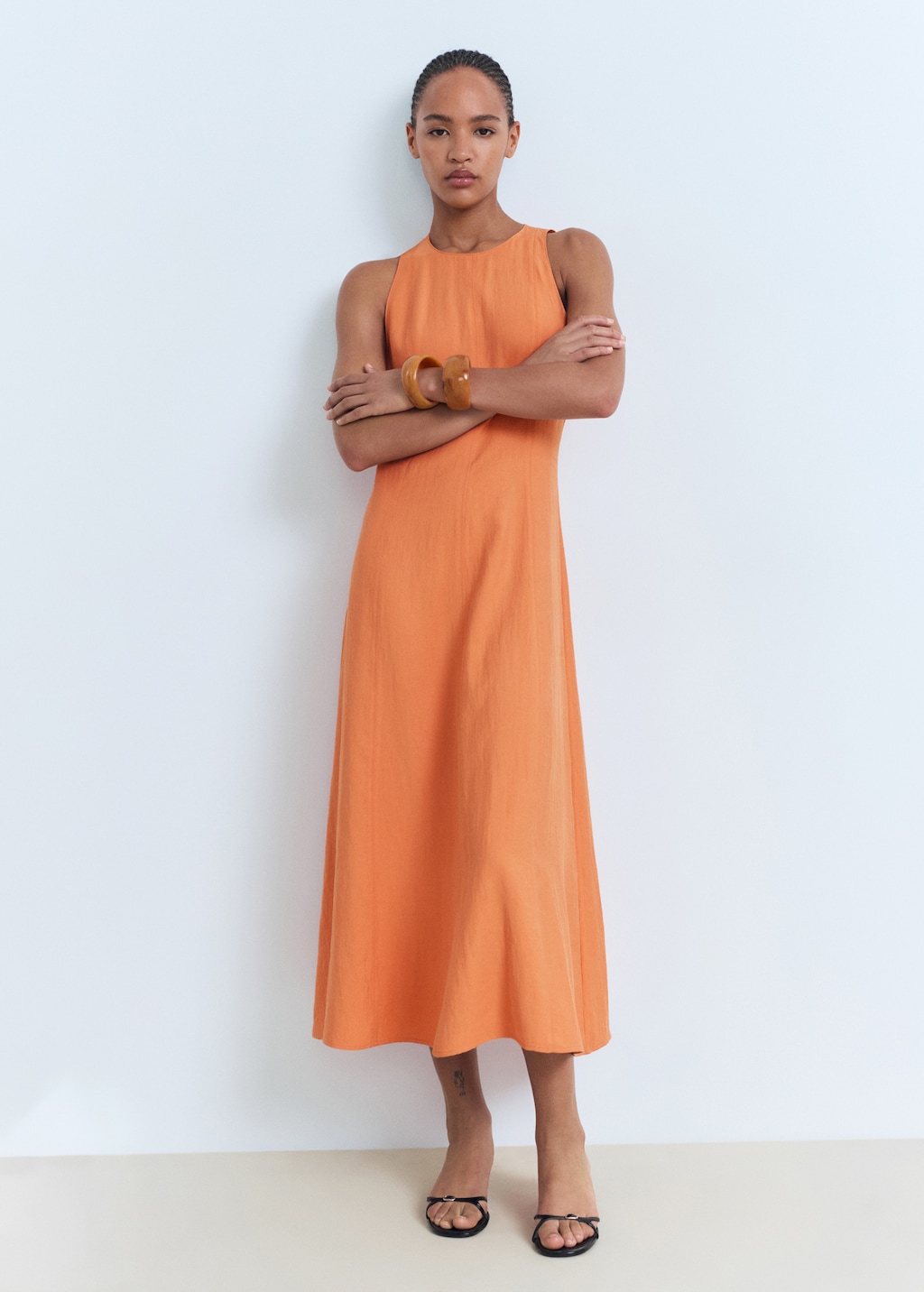 Mango Flared midi-dress