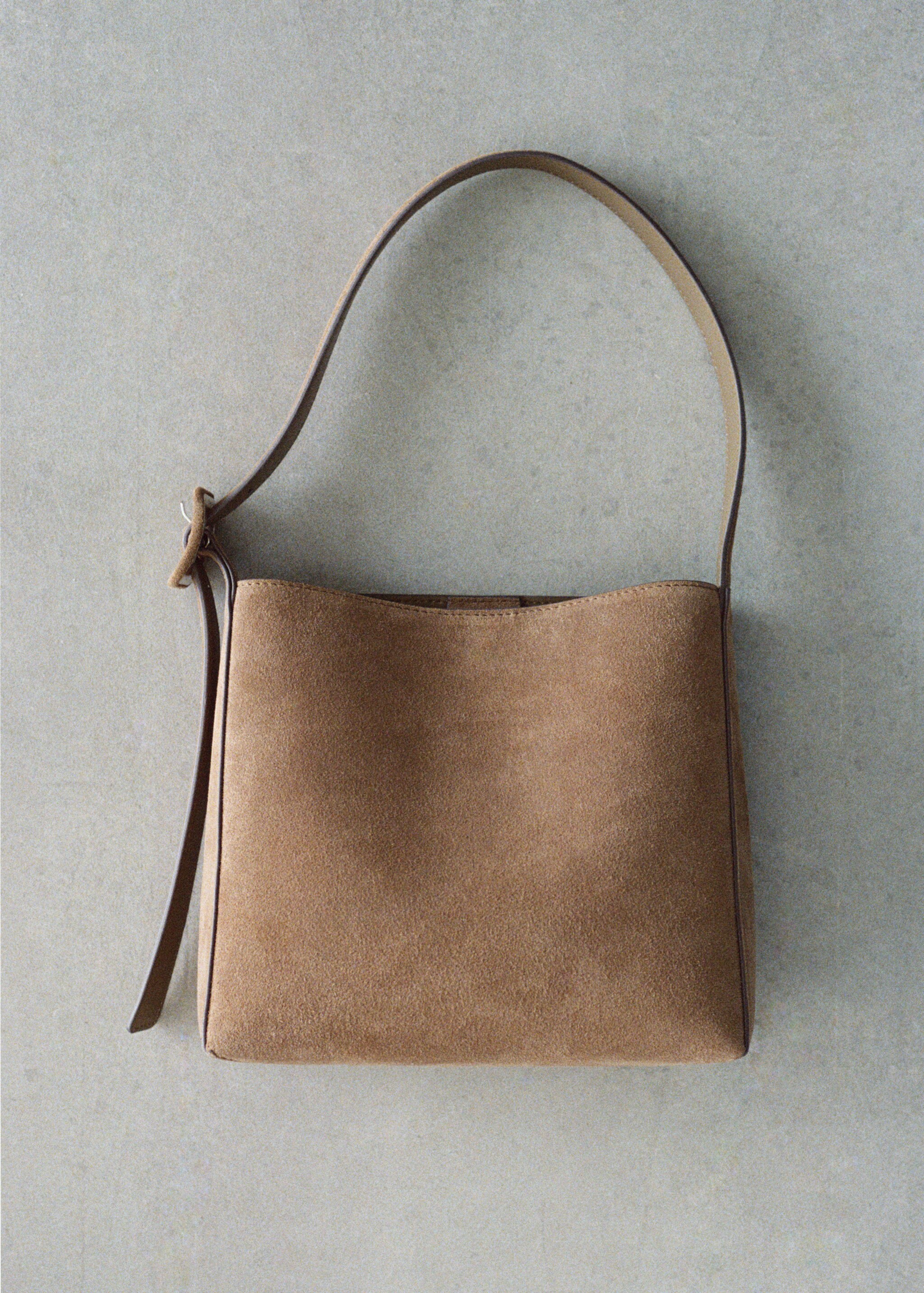 Suede leather shopper bag - General plane