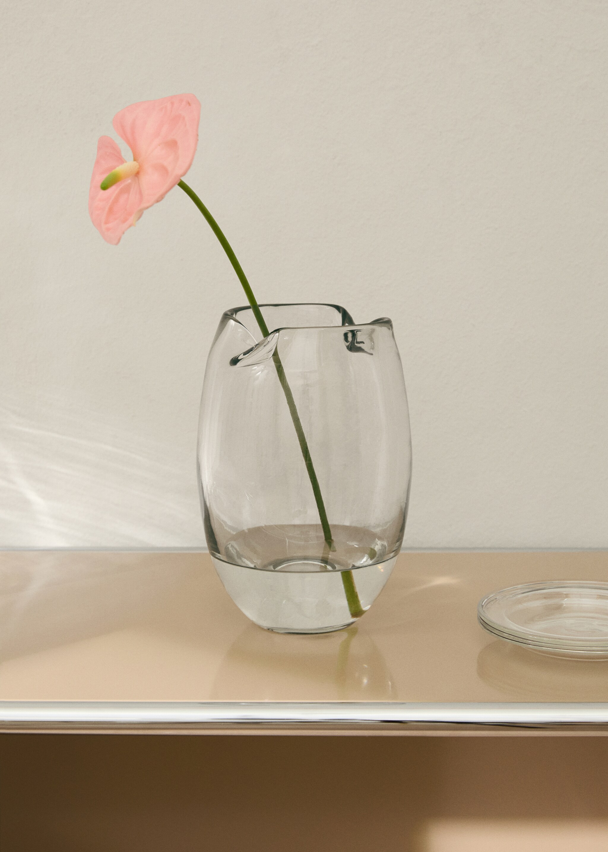 Irregular recycled glass vase - General plane, Ice Grey. Ref: 17013323-00.