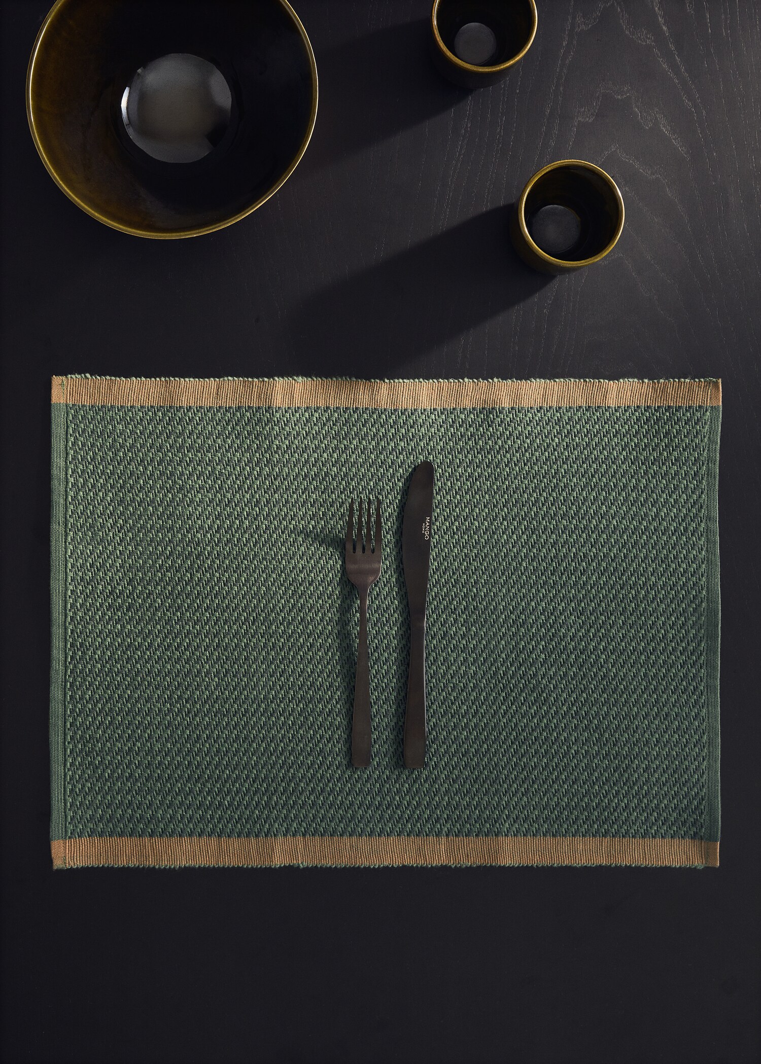 Cotton check placemat - General plane