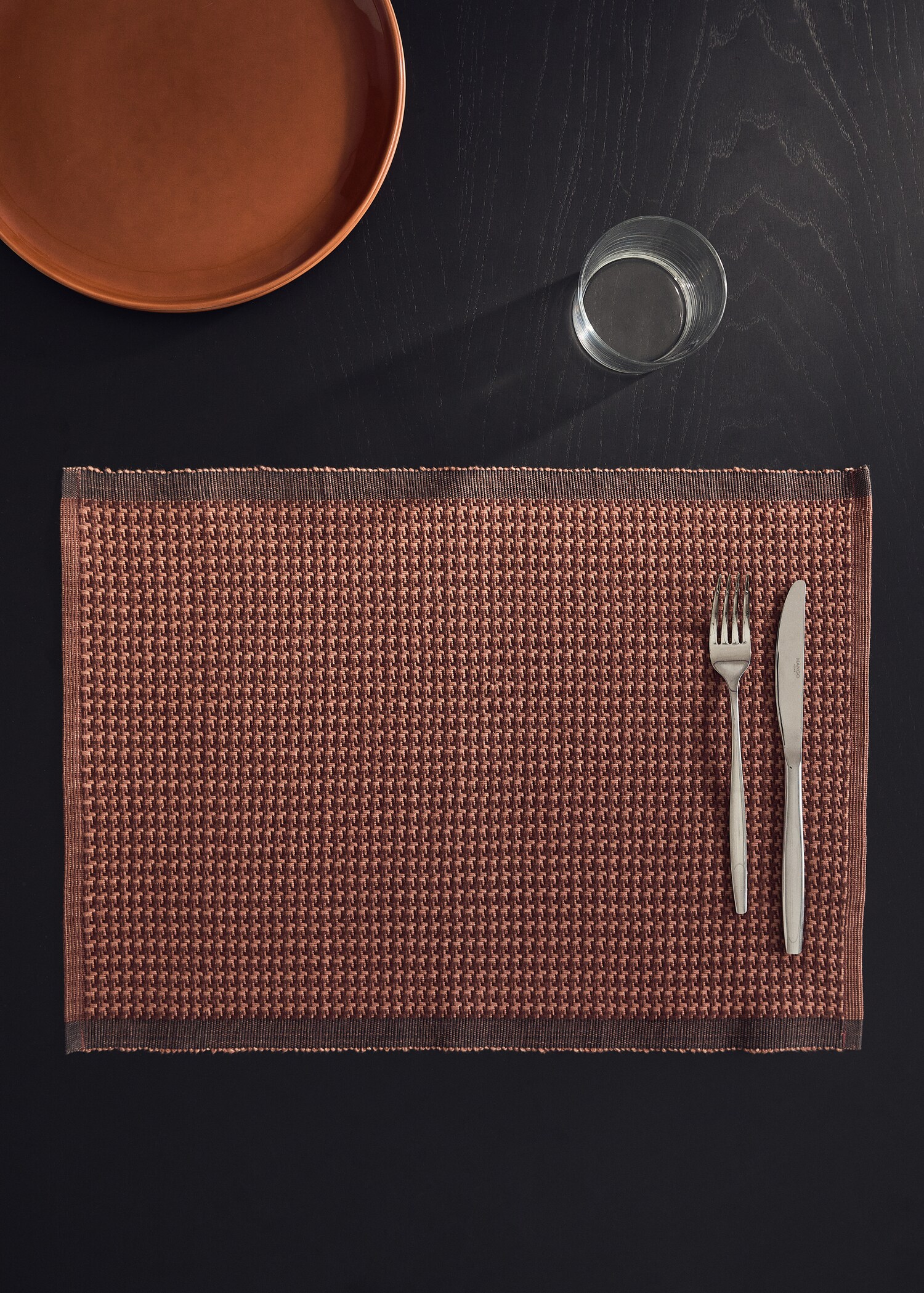 Cotton check placemat - General plane