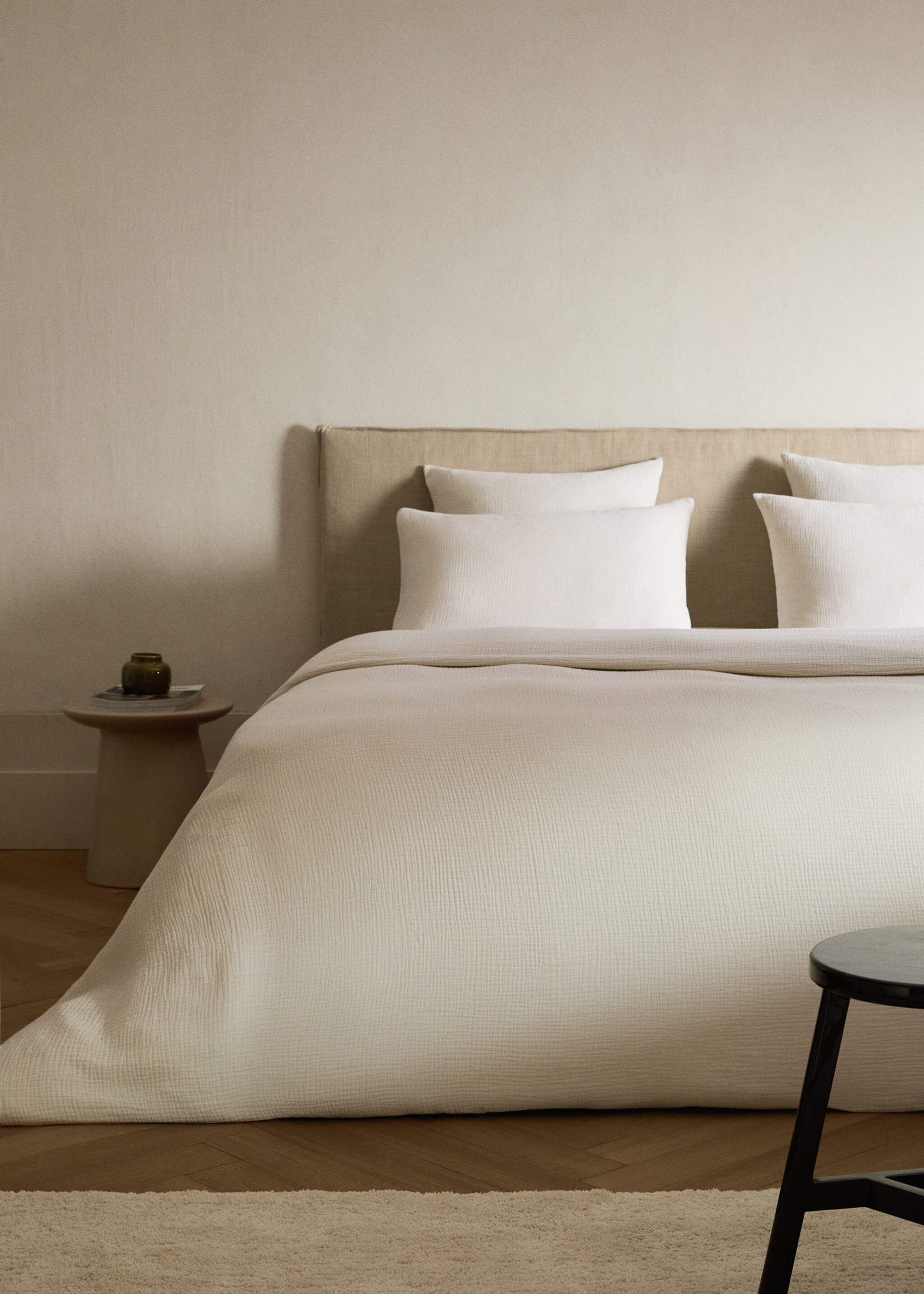 Cotton gauze duvet cover single bed - General plane, Ivory White. Ref: 17013829-00.
