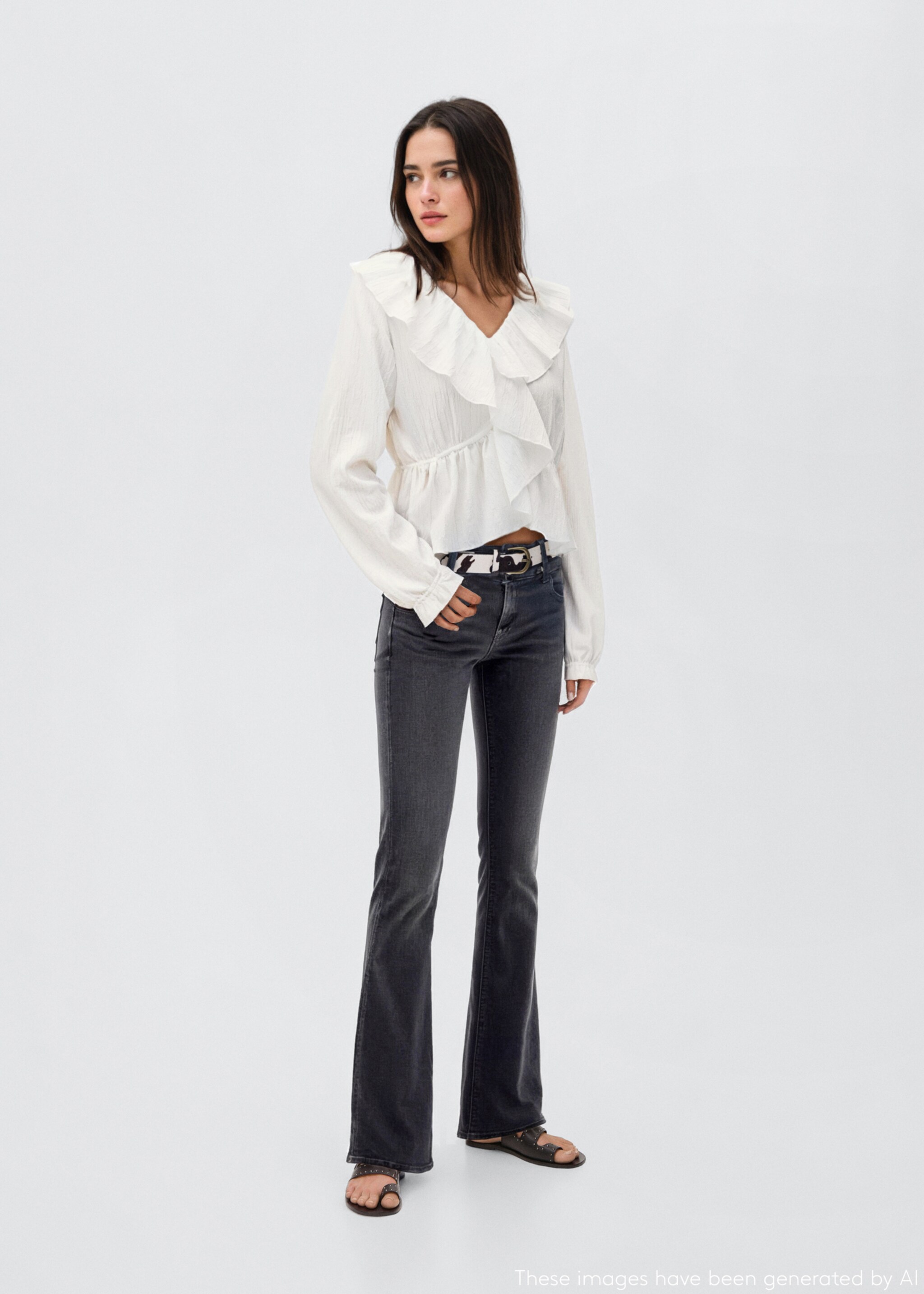 Ruffled cross blouse - General plane