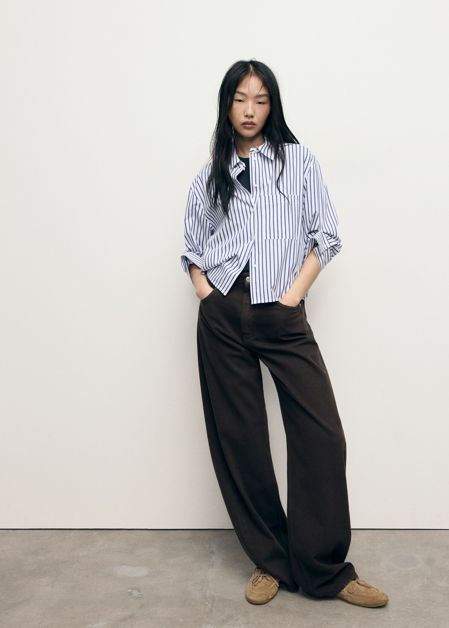 Chemise crop rayures - Plan général