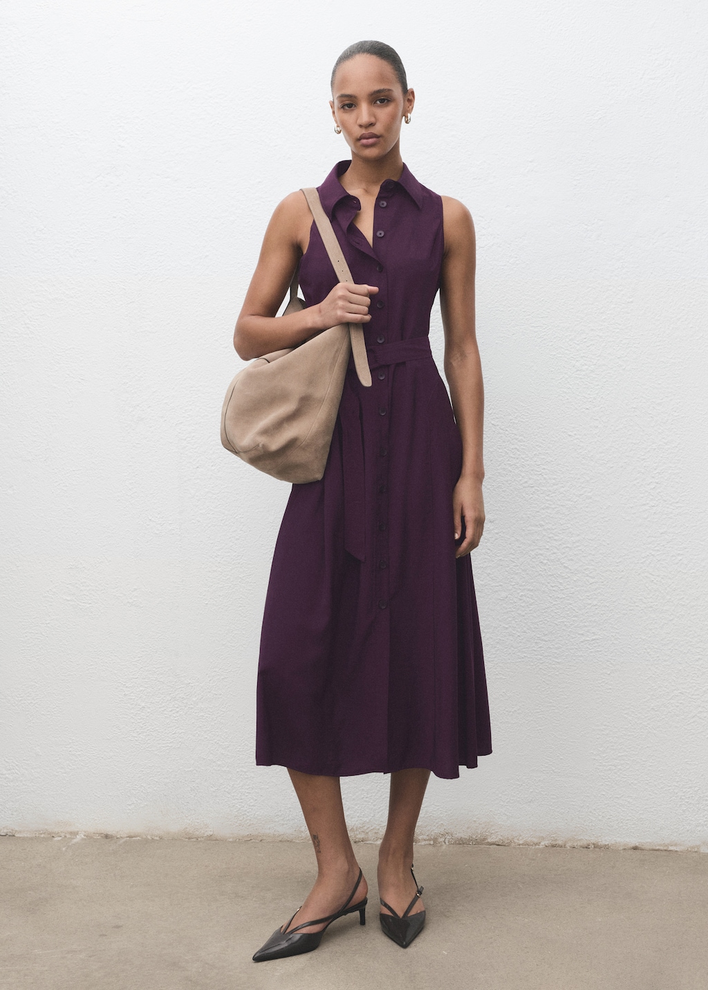 Mango Belt shirt dress