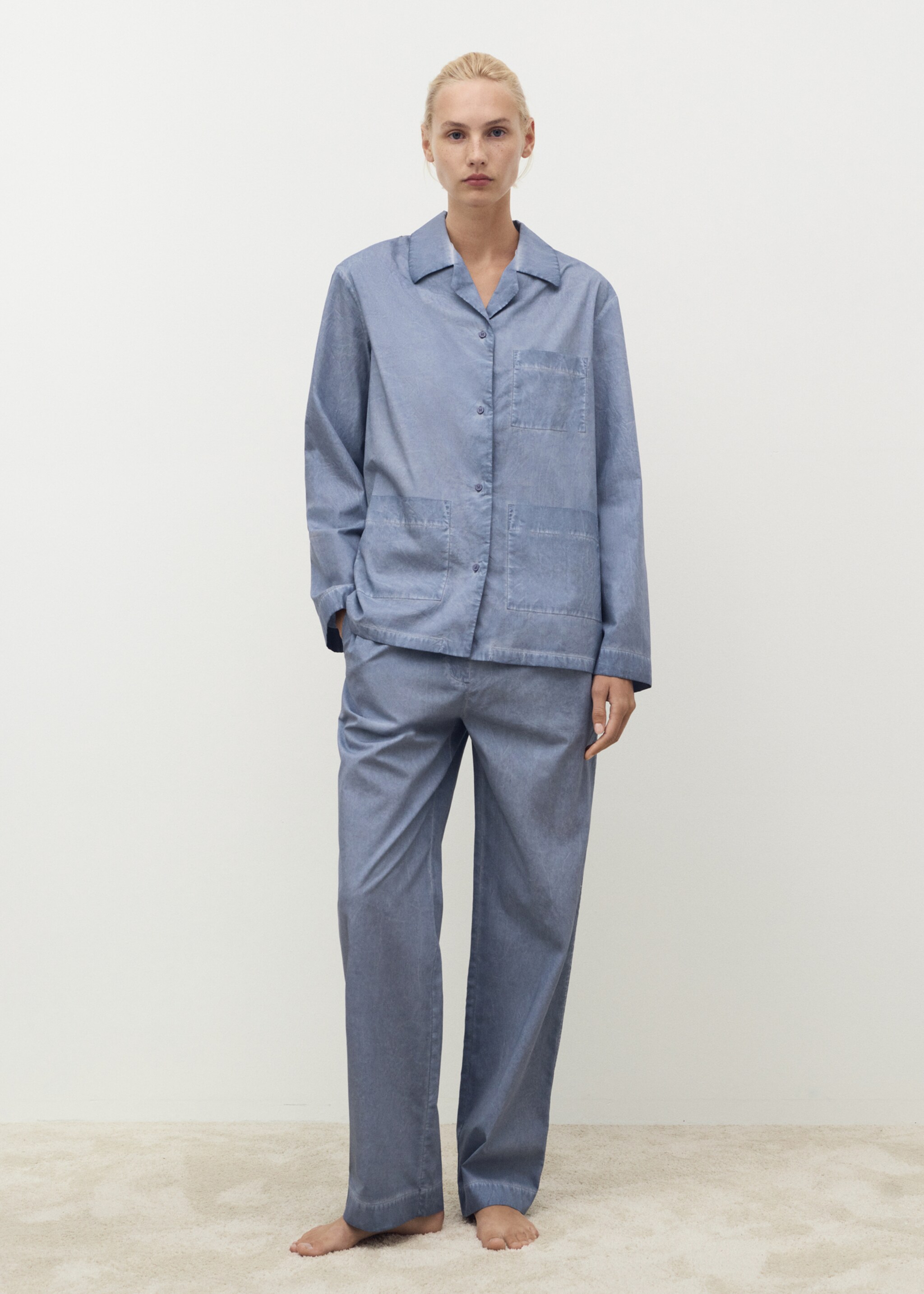 Pantalón largo algodón garment dyed - Plano general