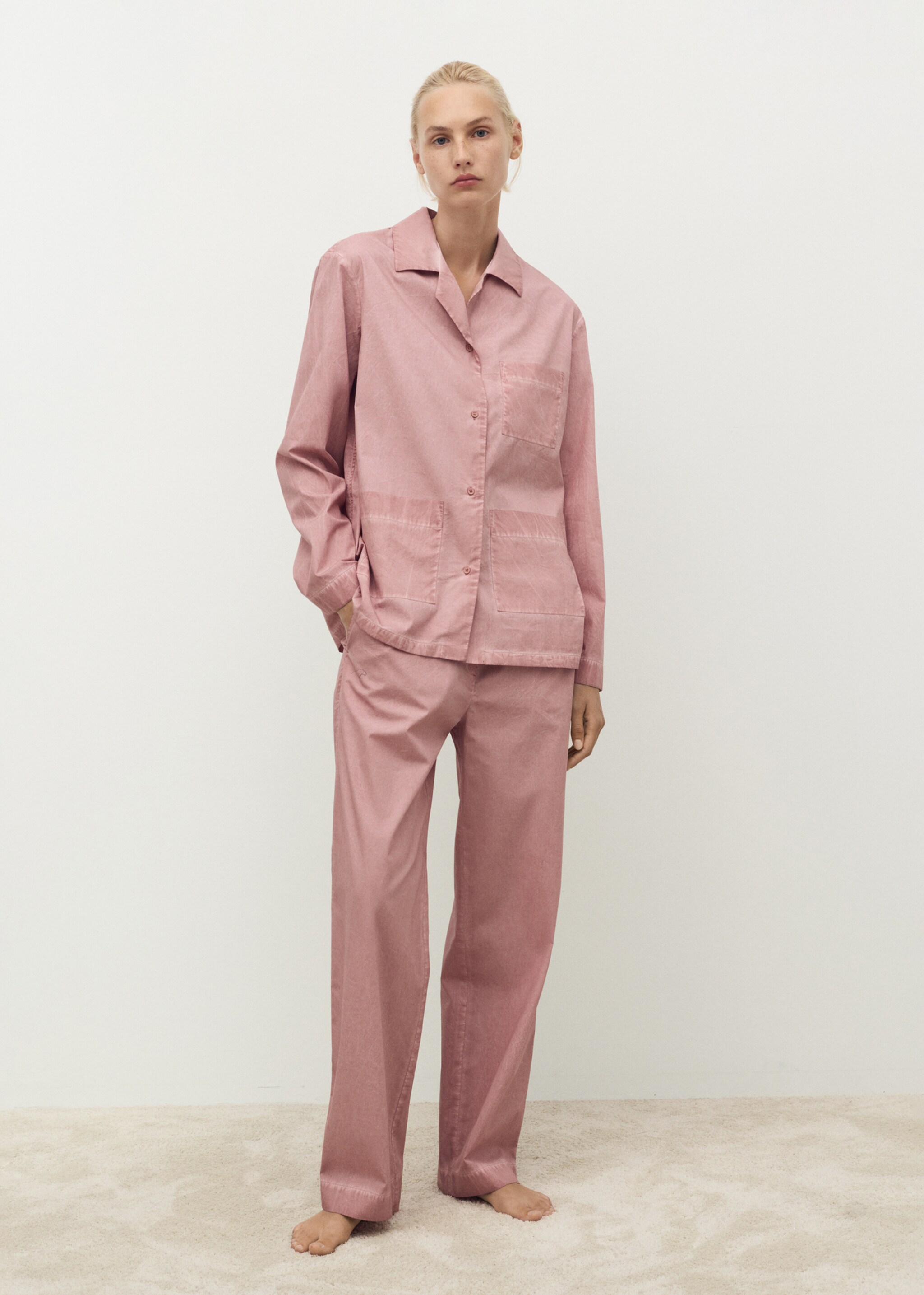 Pantalón largo algodón garment dyed - Plano general