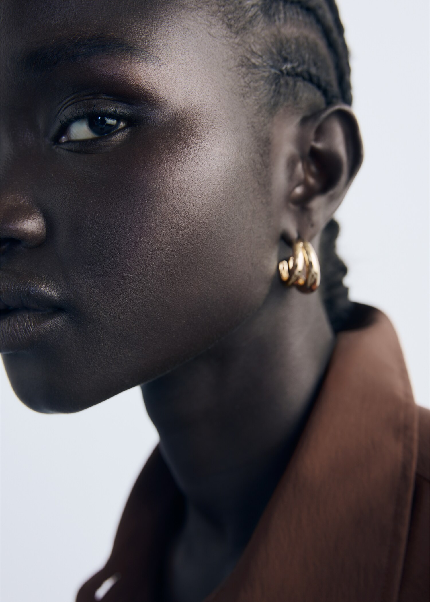 Double hoop earrings - General plane