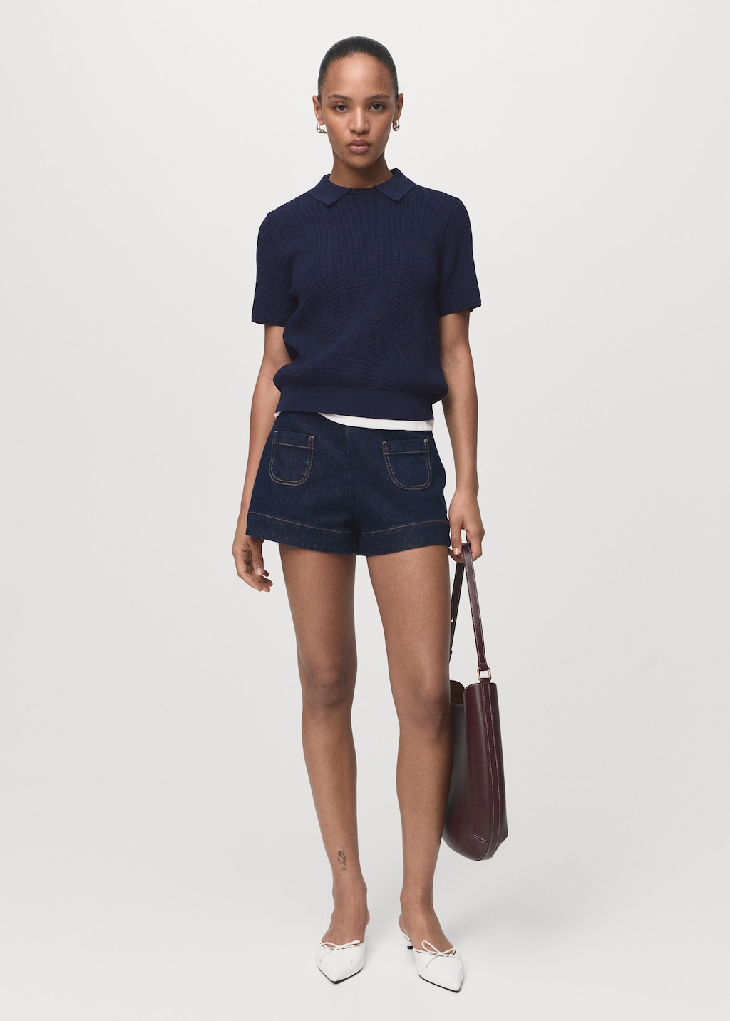 Mango Shirt collar sweater