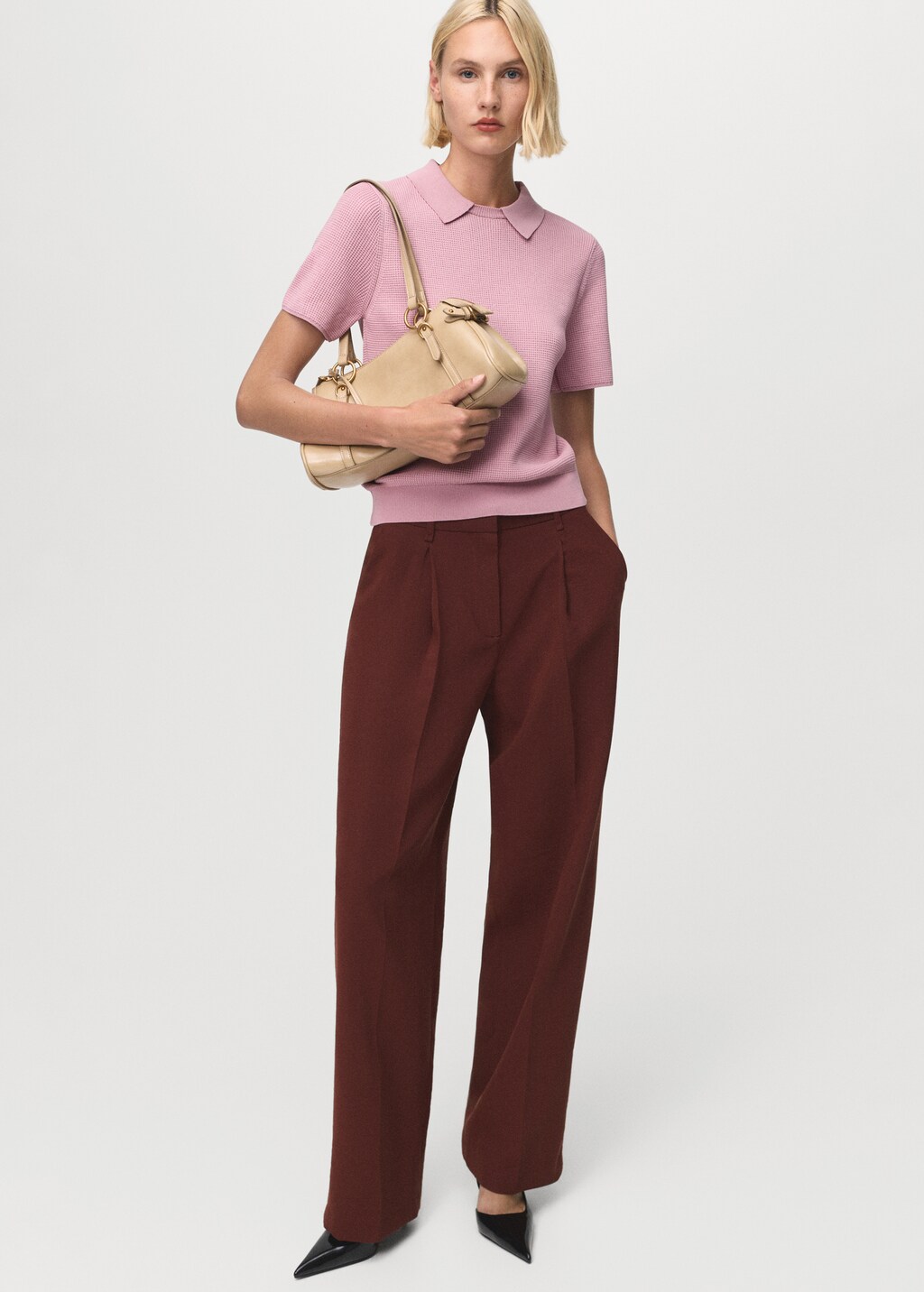 Mango Shirt collar sweater