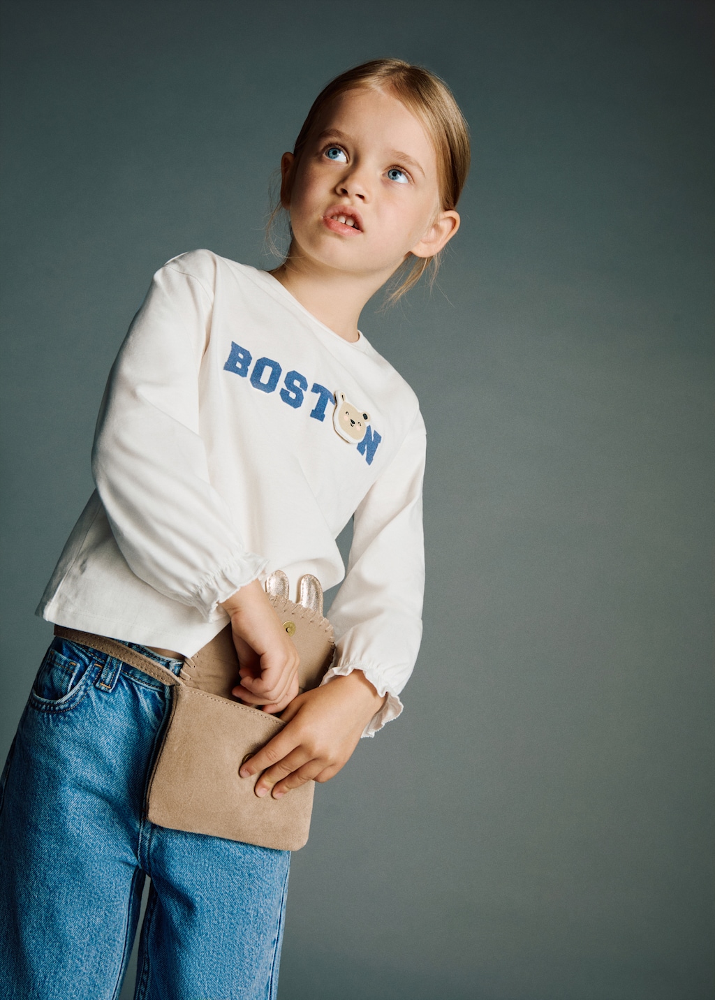 Children's embroidered cotton t-shirt