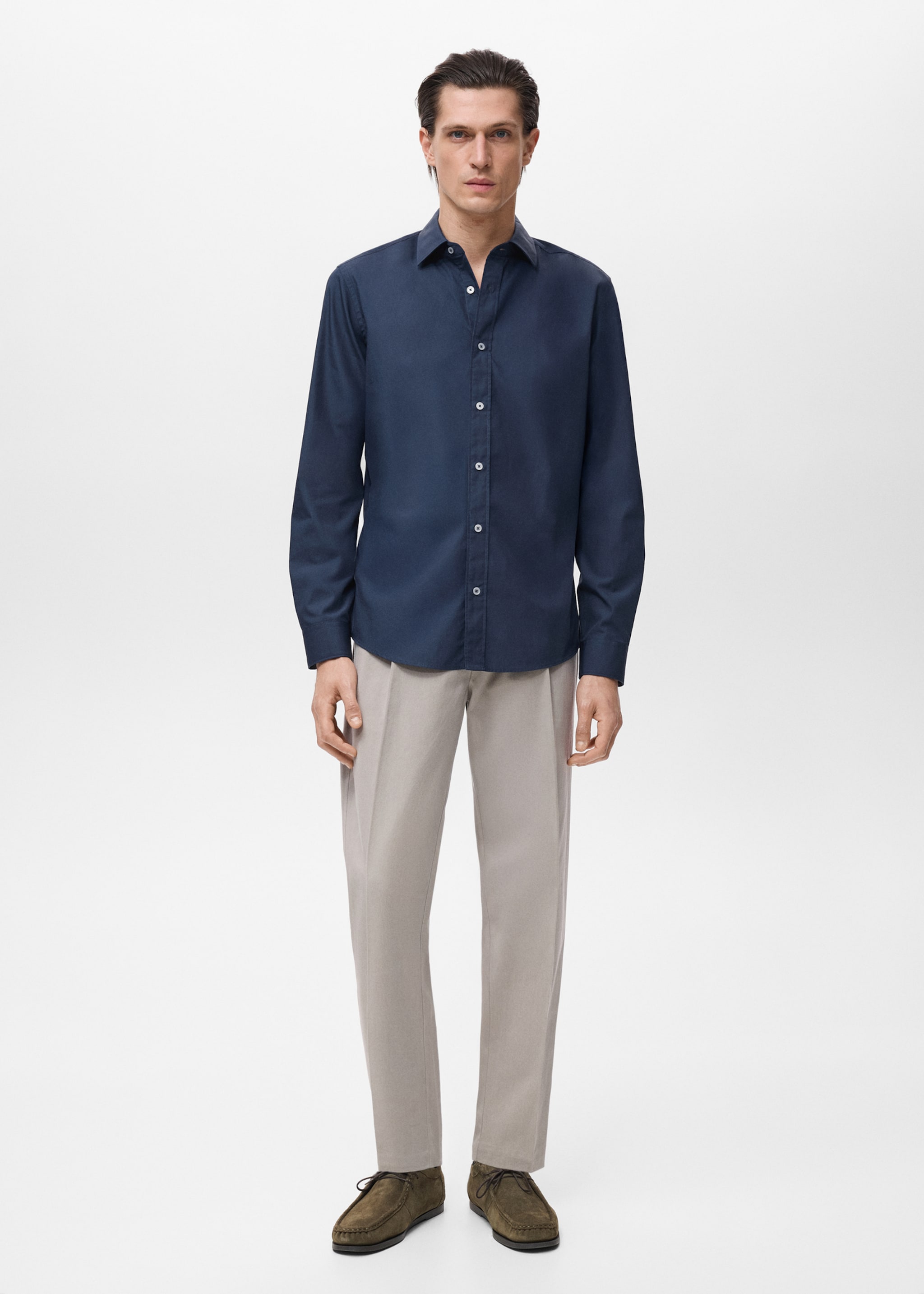 Camisa play - Plano general, Azul marino. Ref: 17014435-00.