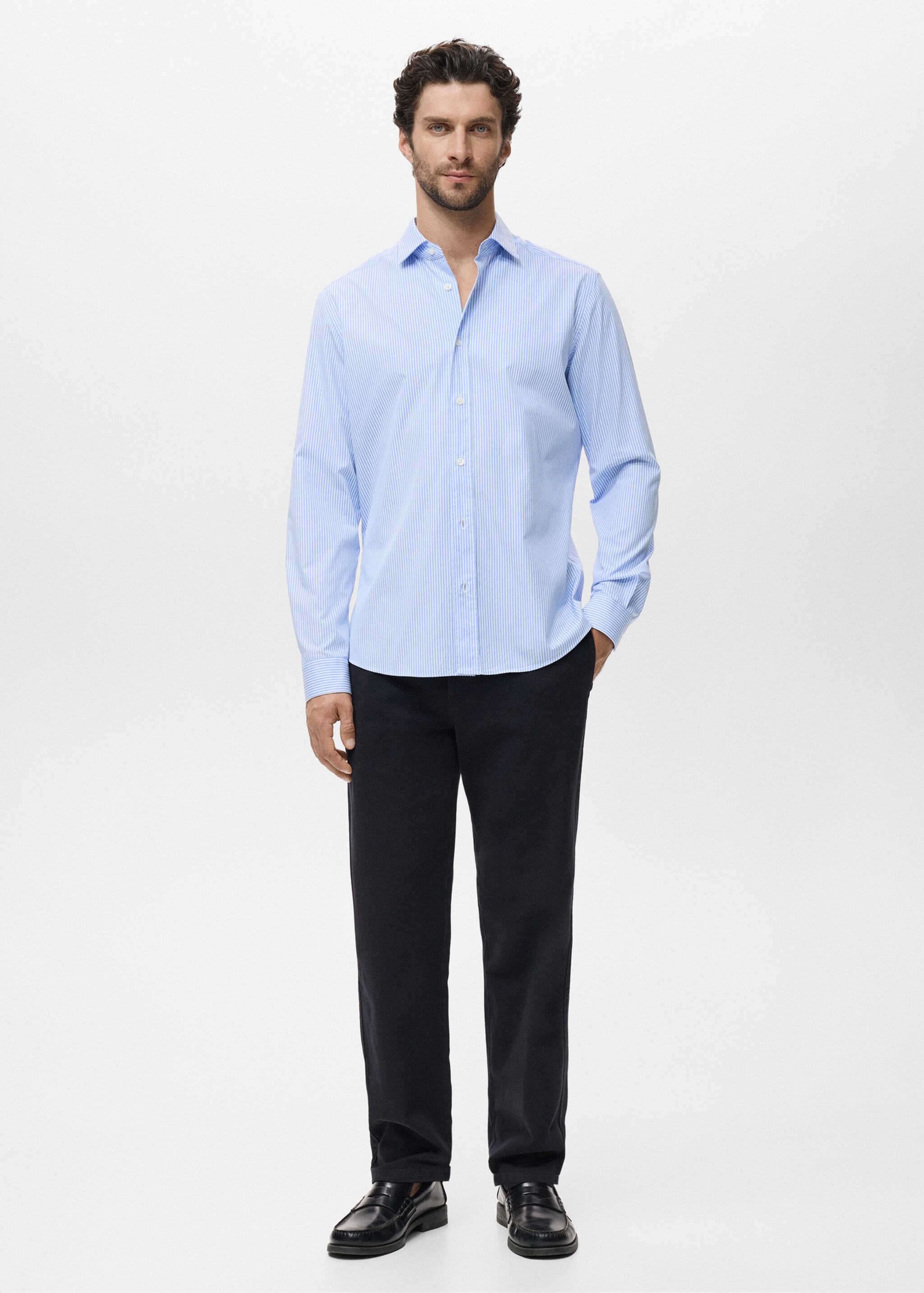 Chemise coton rayures regular-fit - Plan général