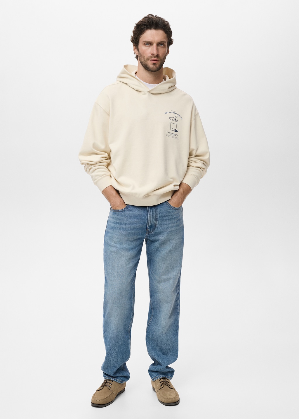 Graphic hooded sweatshirt - Men | MANGO USA