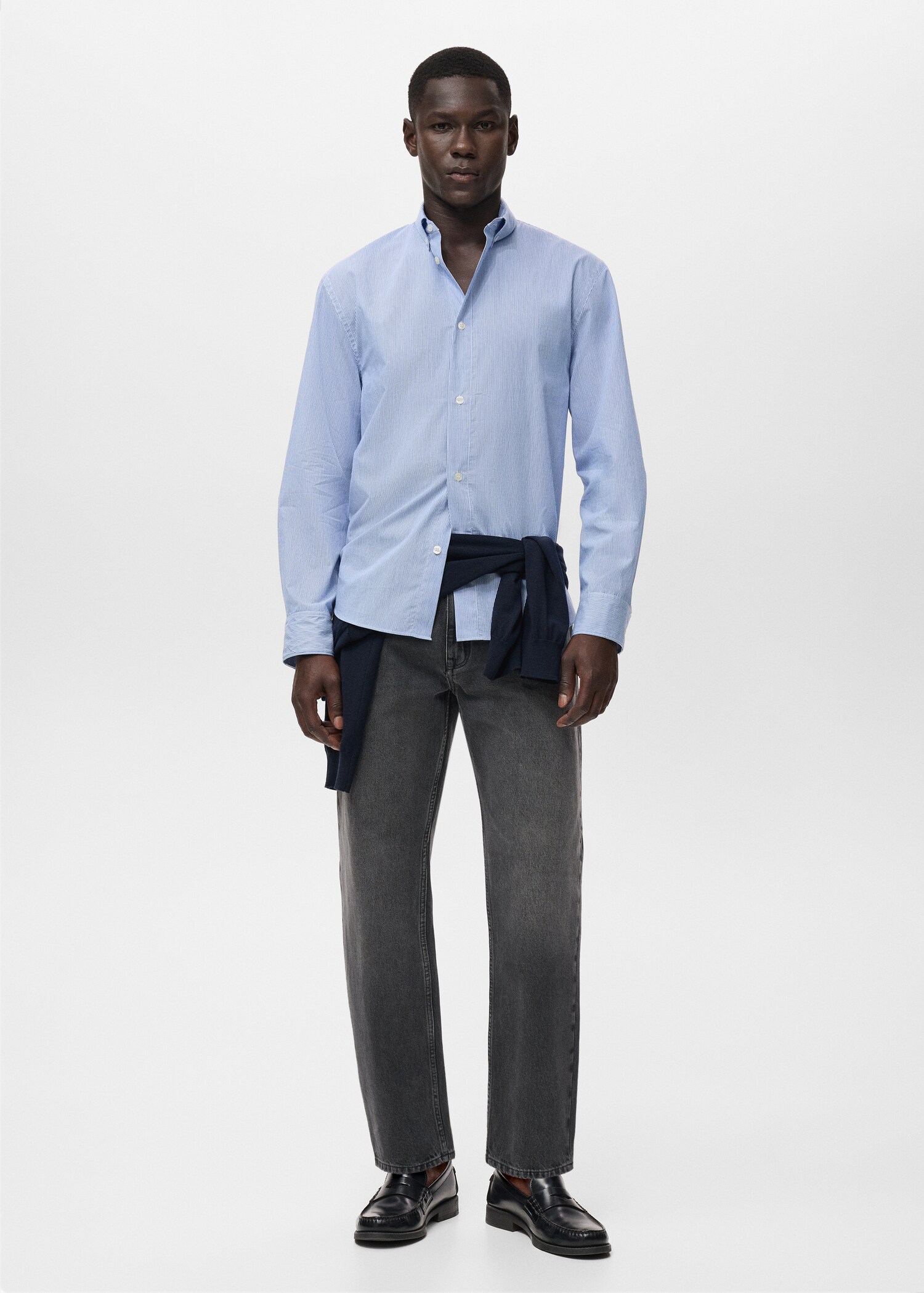Chemise coton rayures regular-fit - Plan général