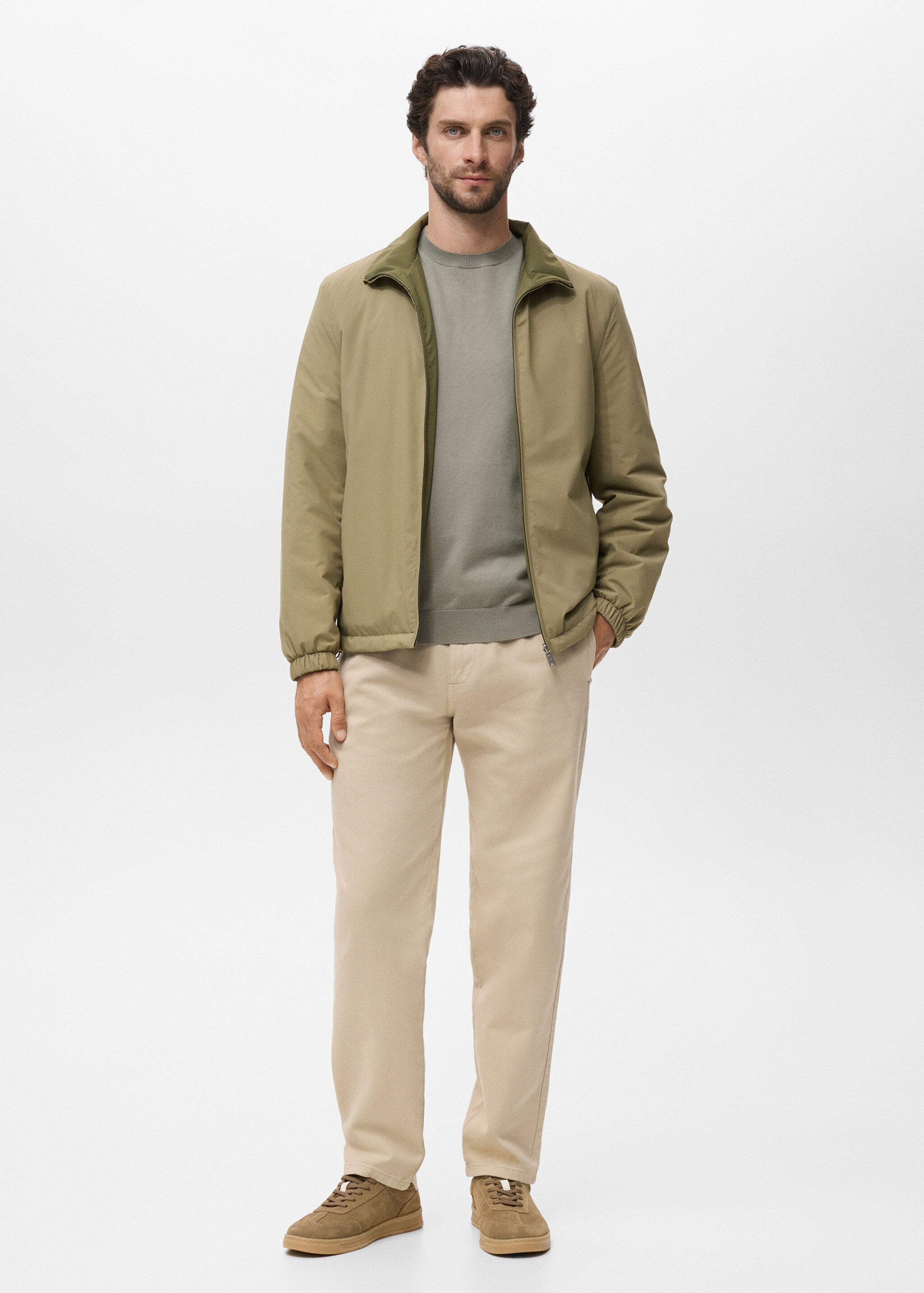 Reversible quilted water-repellent reversible jacket - General plane