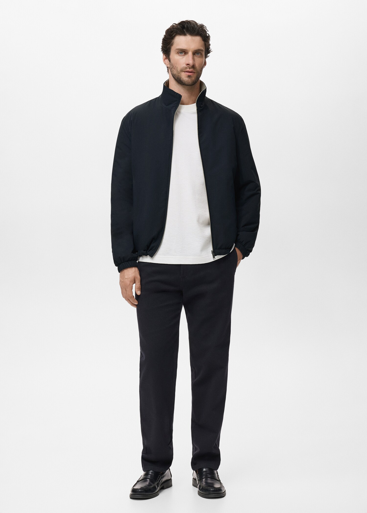 Reversible quilted water-repellent reversible jacket - General plane