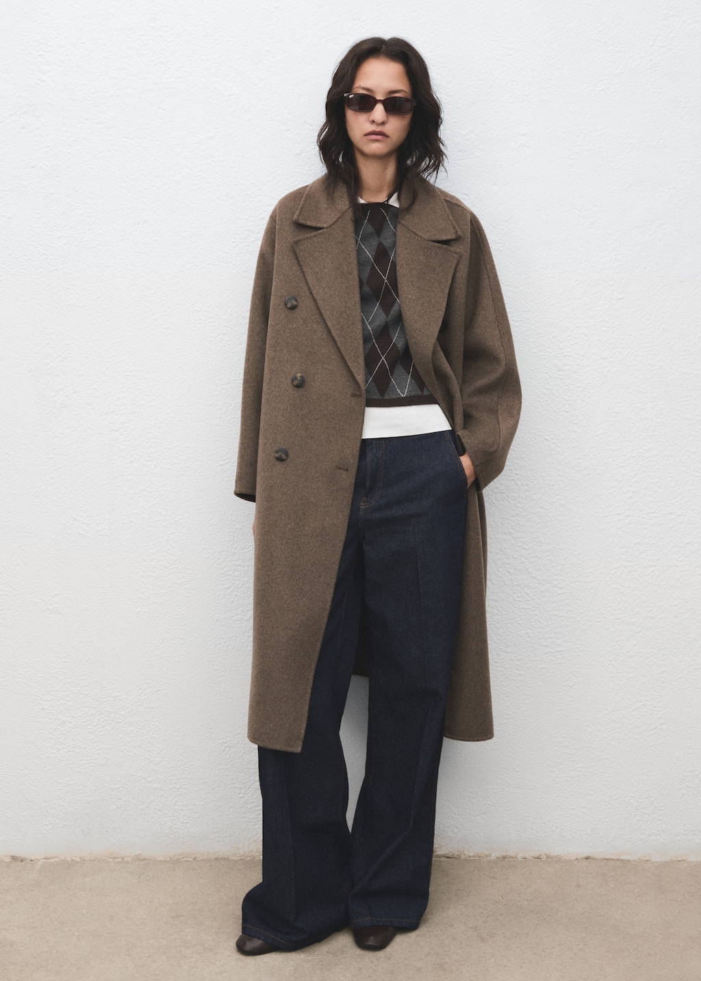Mango Handmade oversized wool coat