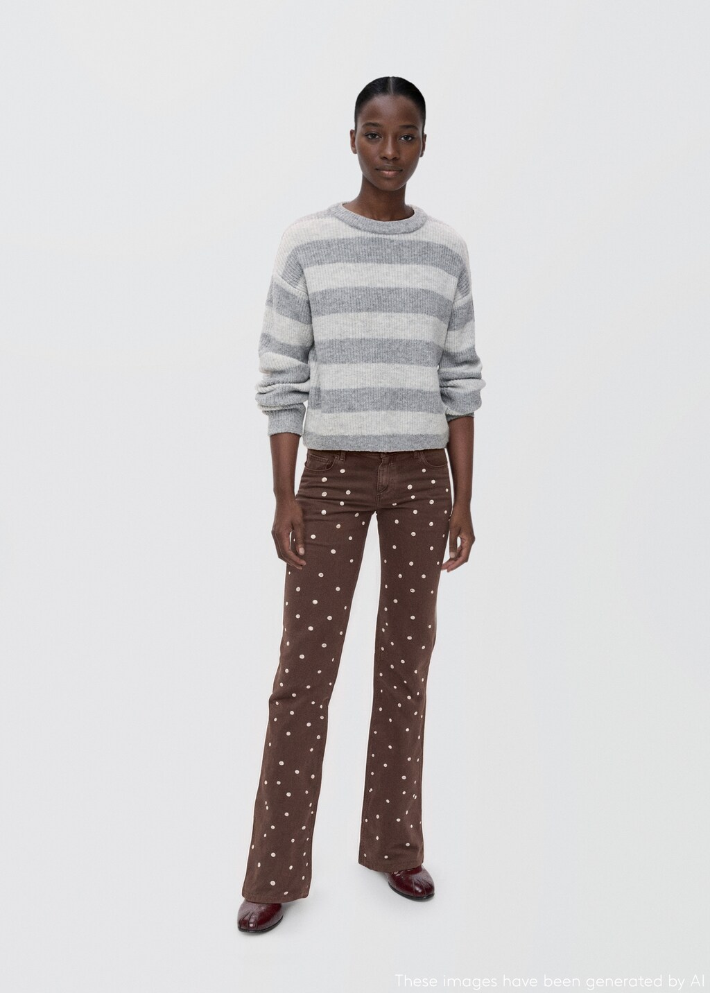 Knit striped sweater