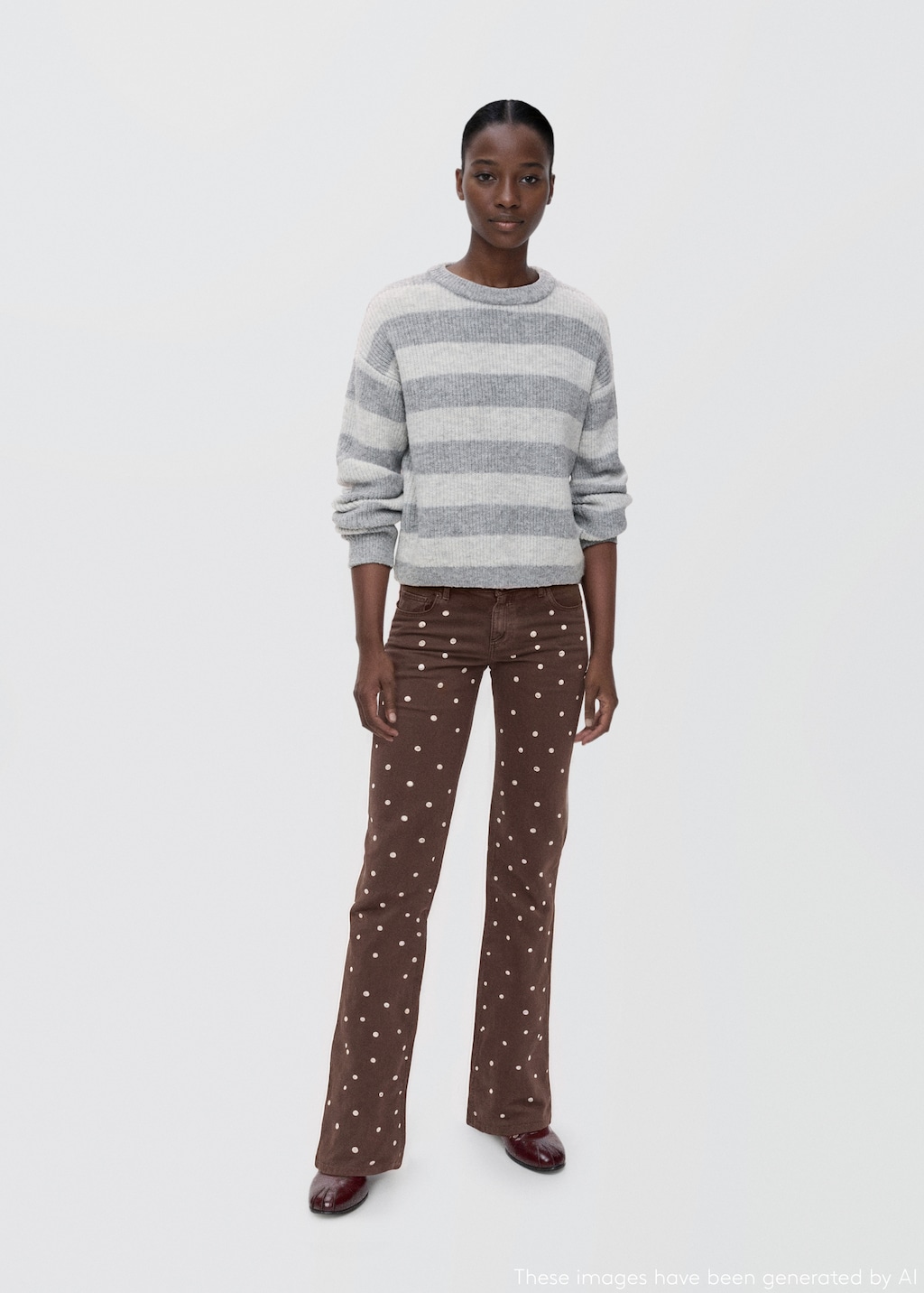 Knit striped sweater