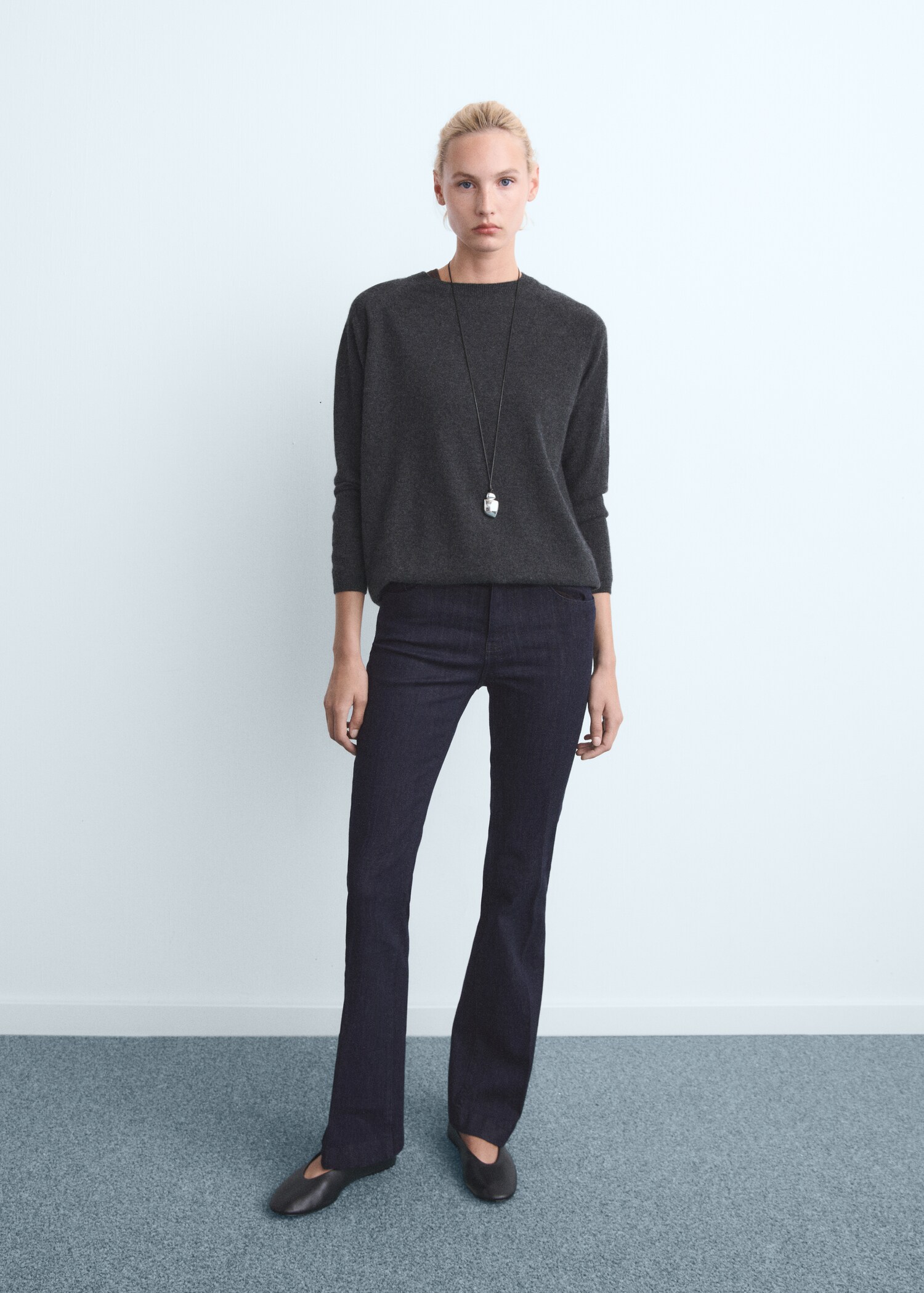 Flare jeans mid rise rinse wash - General plane