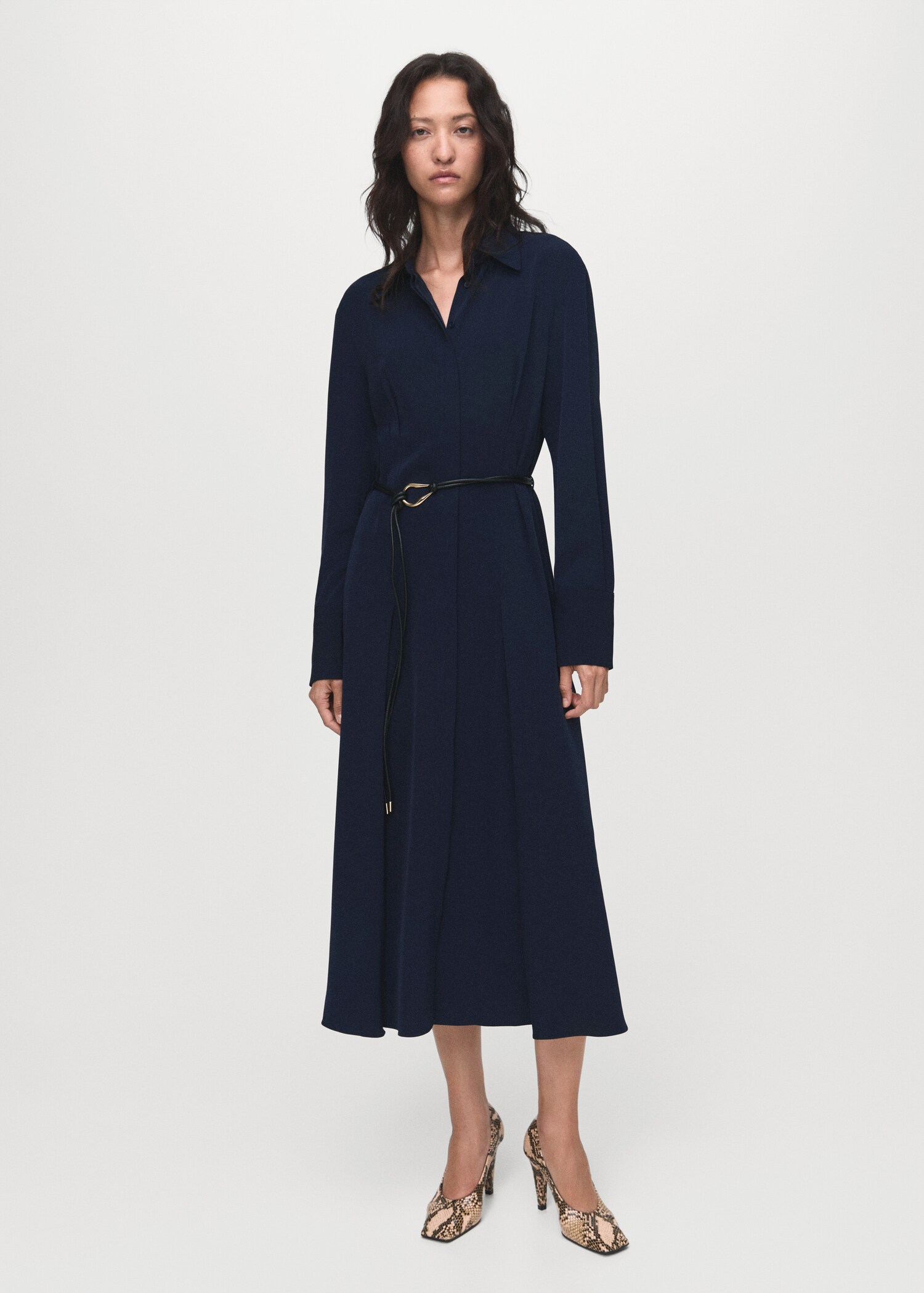 Belt shirt dress - General plane