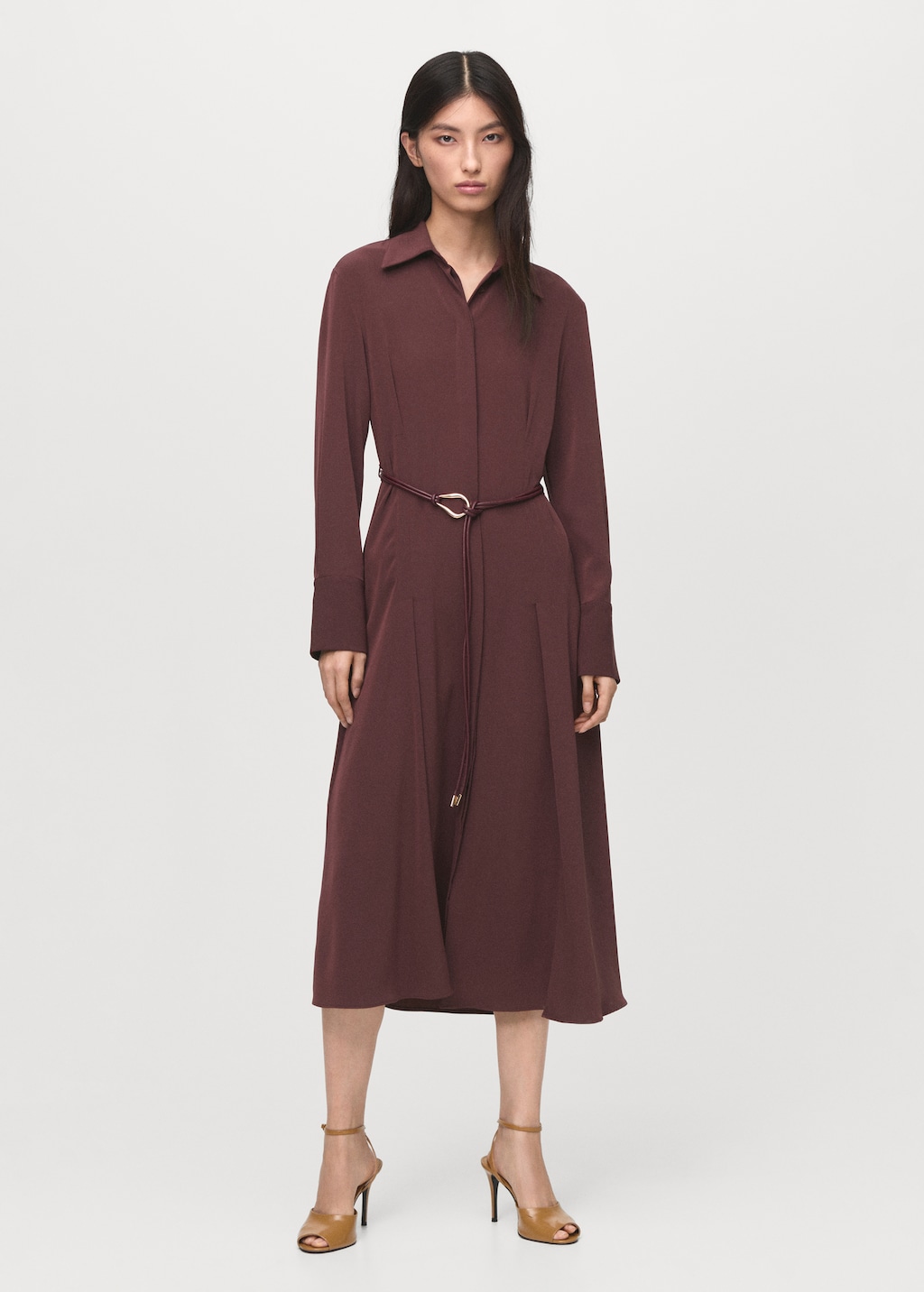 Belt shirt dress