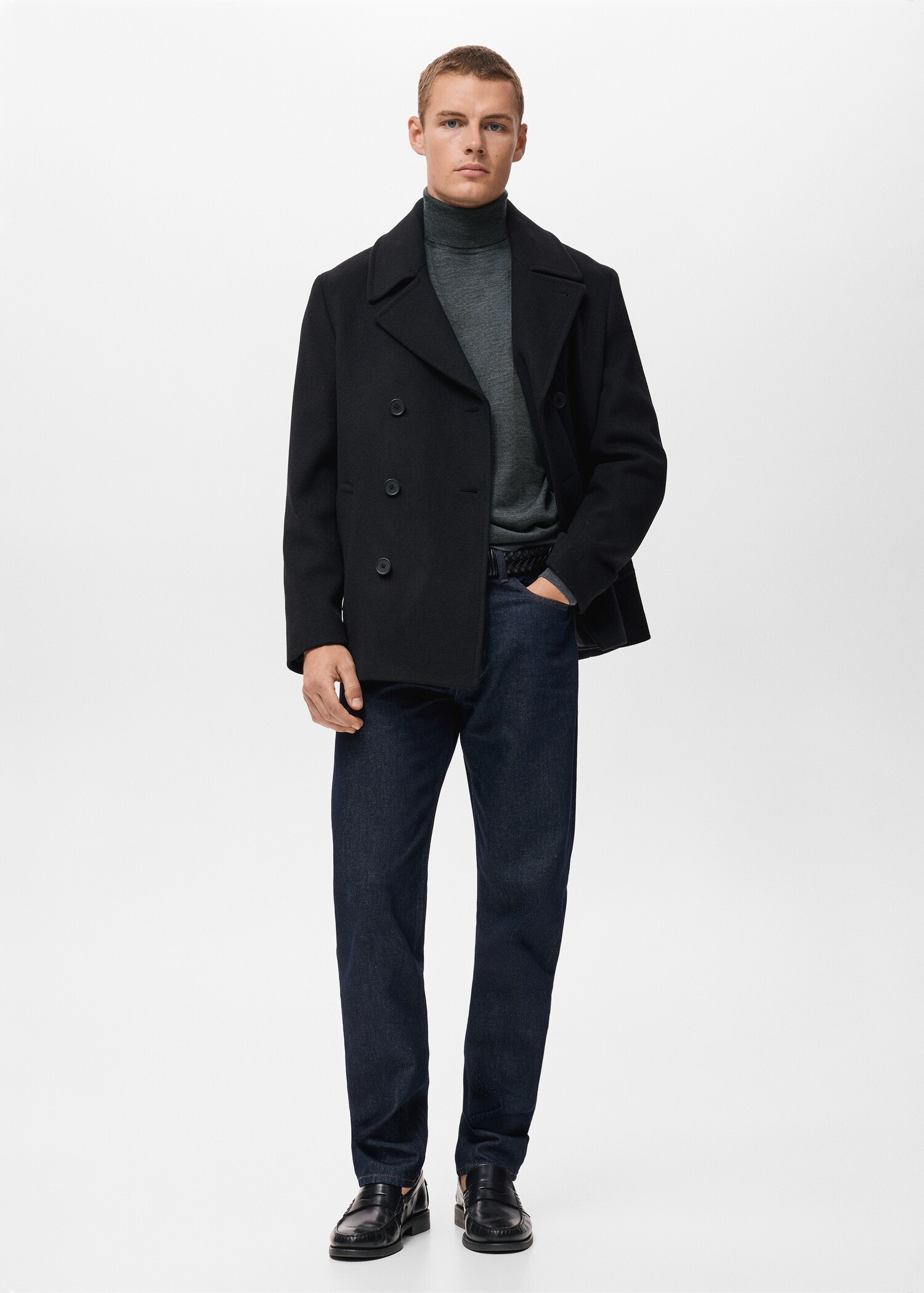 100% wool turtleneck sweater - General plane