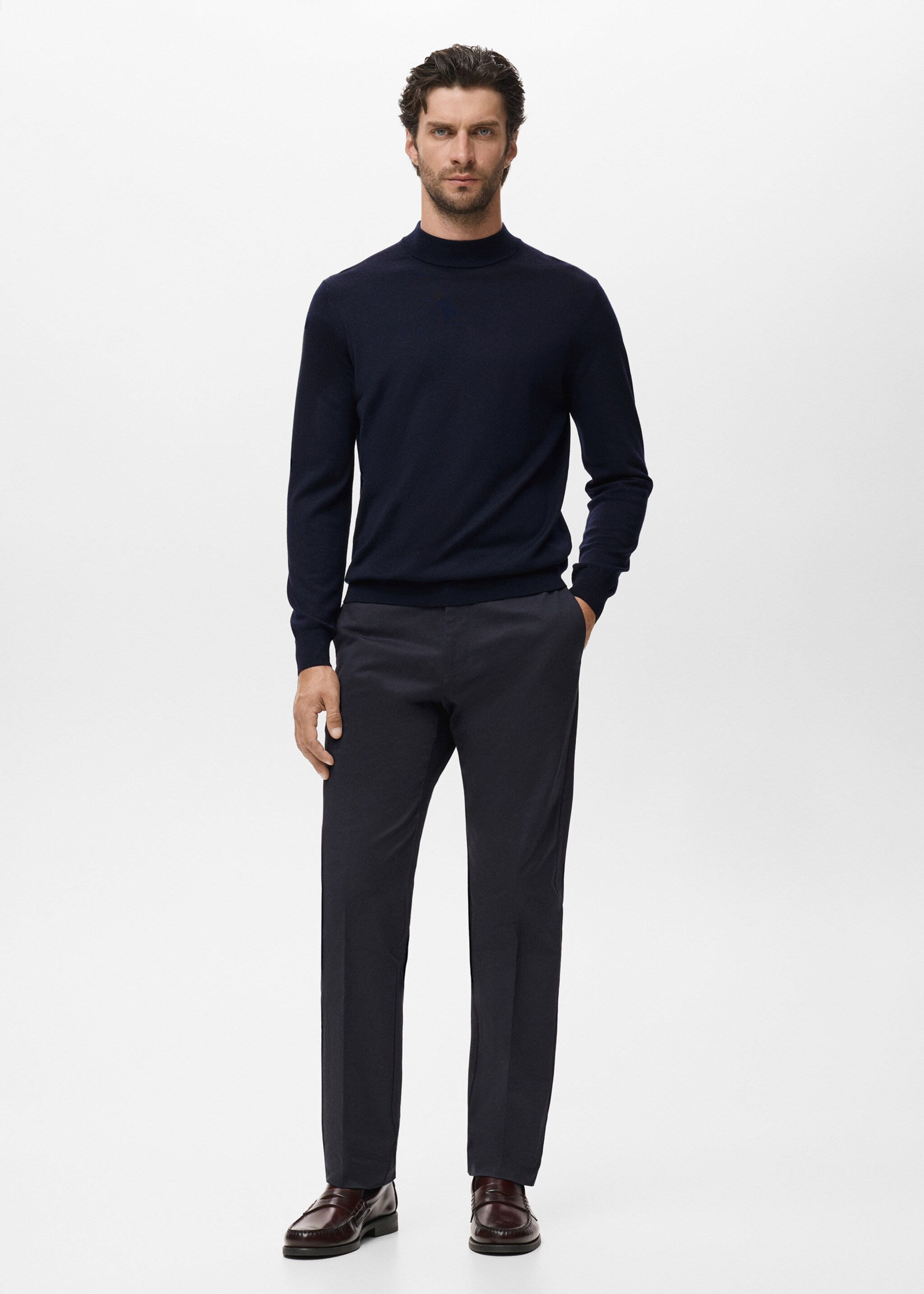100% wool turtleneck sweater - General plane, Navy. Ref: 17015973-00.