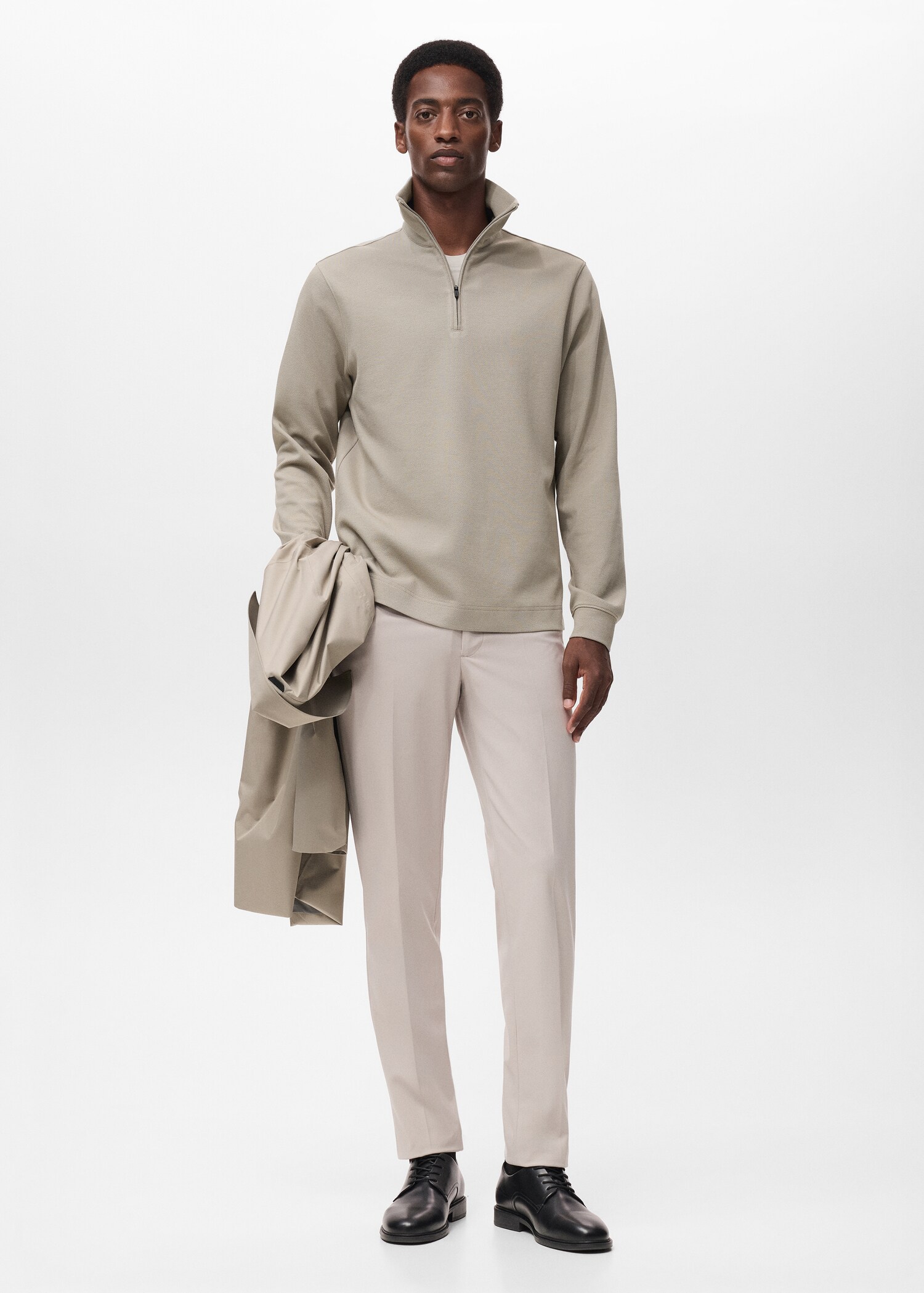 Sudadera cremallera regular fit - Plano general