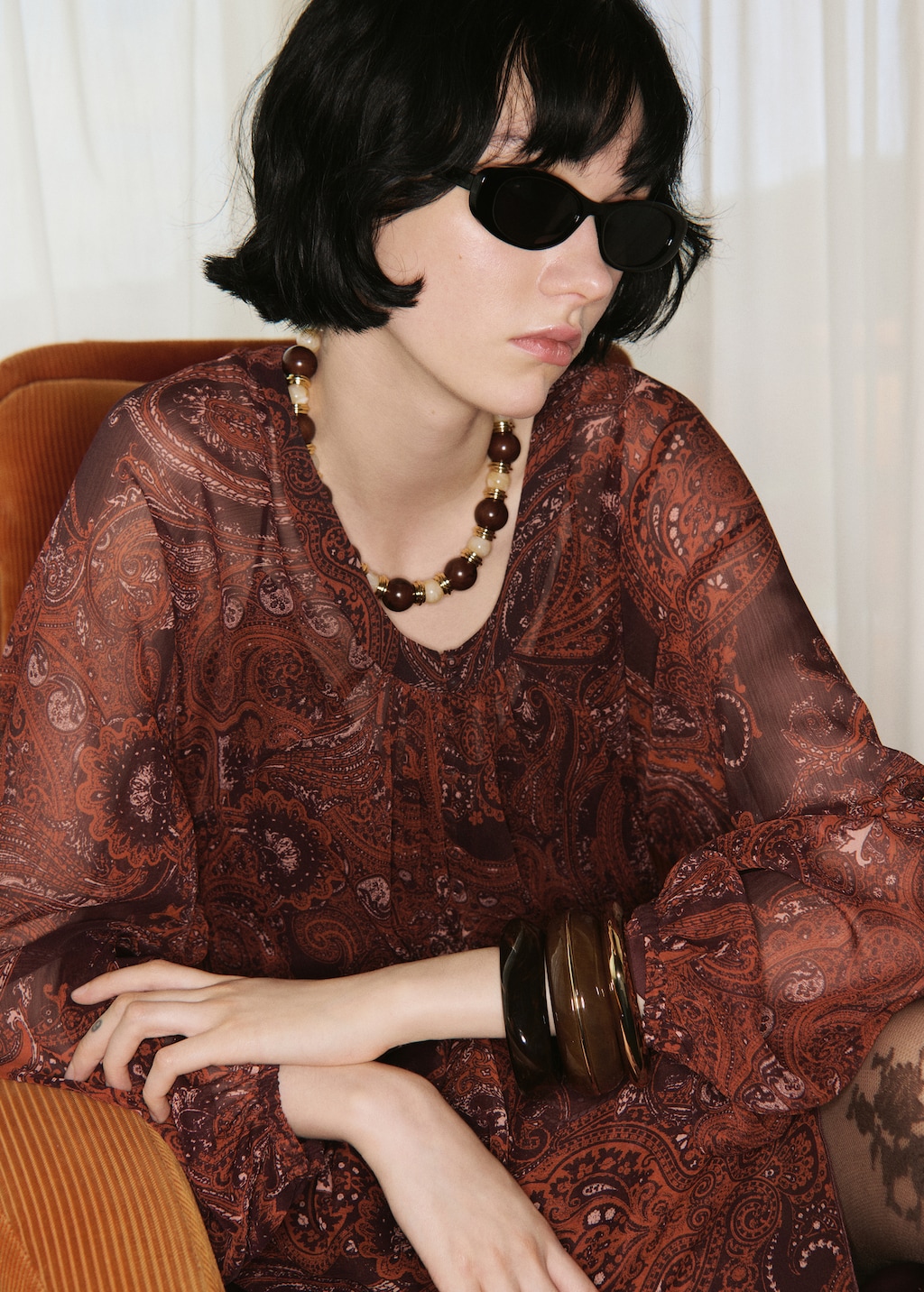 Combined beads necklace